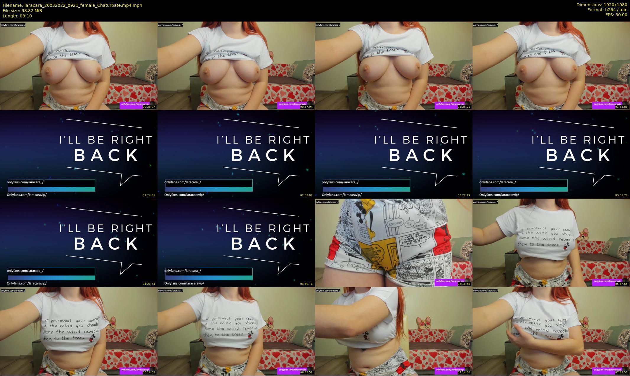 laracara — 9 minute Chaturbate female cam show recording, 1080p, Mar 20, 2022