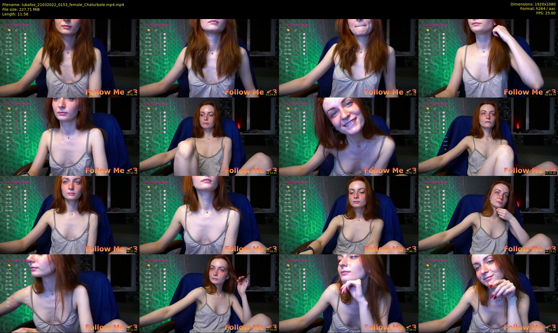 lubafox — 12 minute Chaturbate female cam show recording, 1080p, Mar 21, 2022