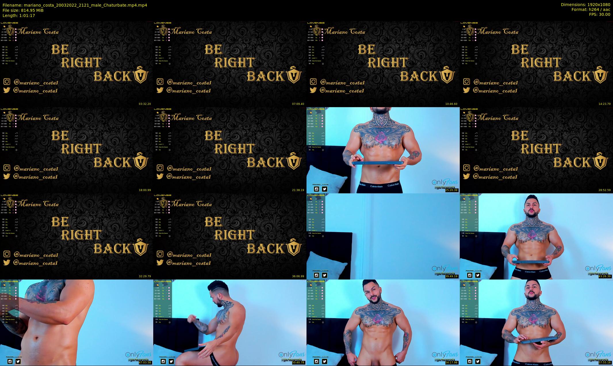 mariano_costa — 62 minute Chaturbate male cam show recording, 1080p, Mar 20, 2022