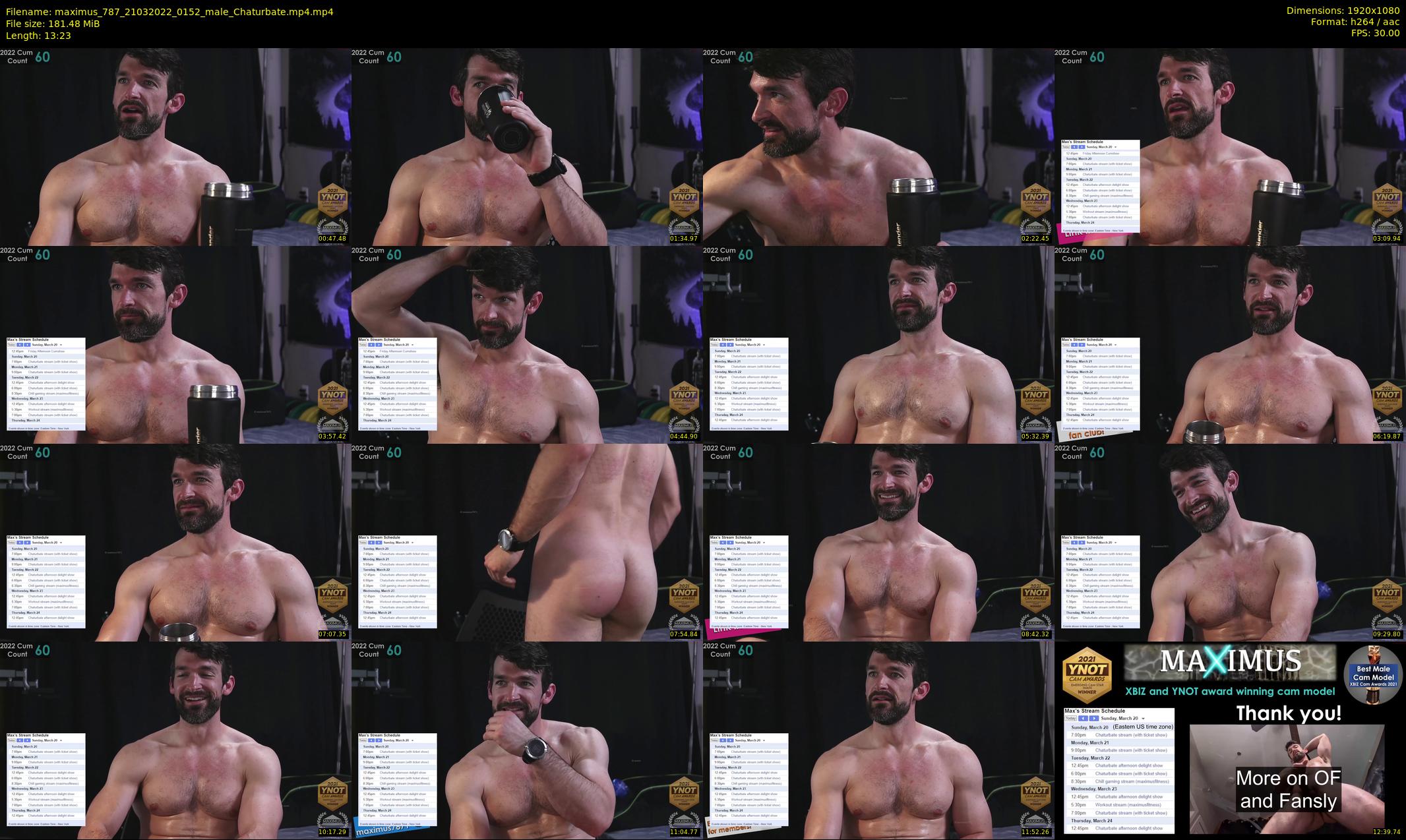 maximus_787 — 14 minute Chaturbate male cam show recording, 1080p, Mar 21, 2022