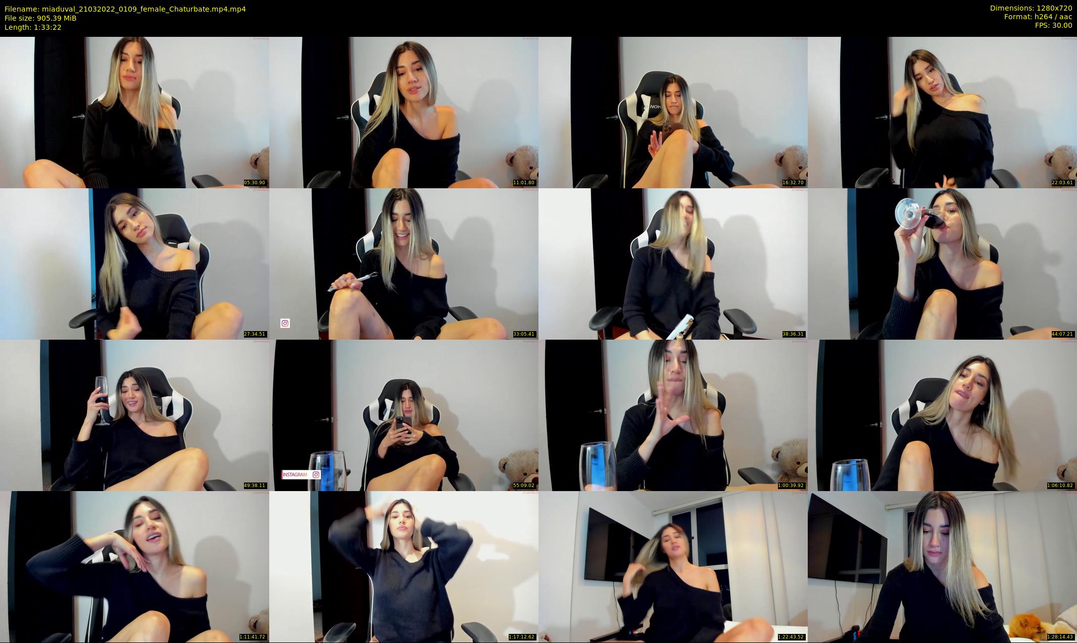 miaduval — 94 minute Chaturbate female cam show recording, 720p, Mar 21, 2022