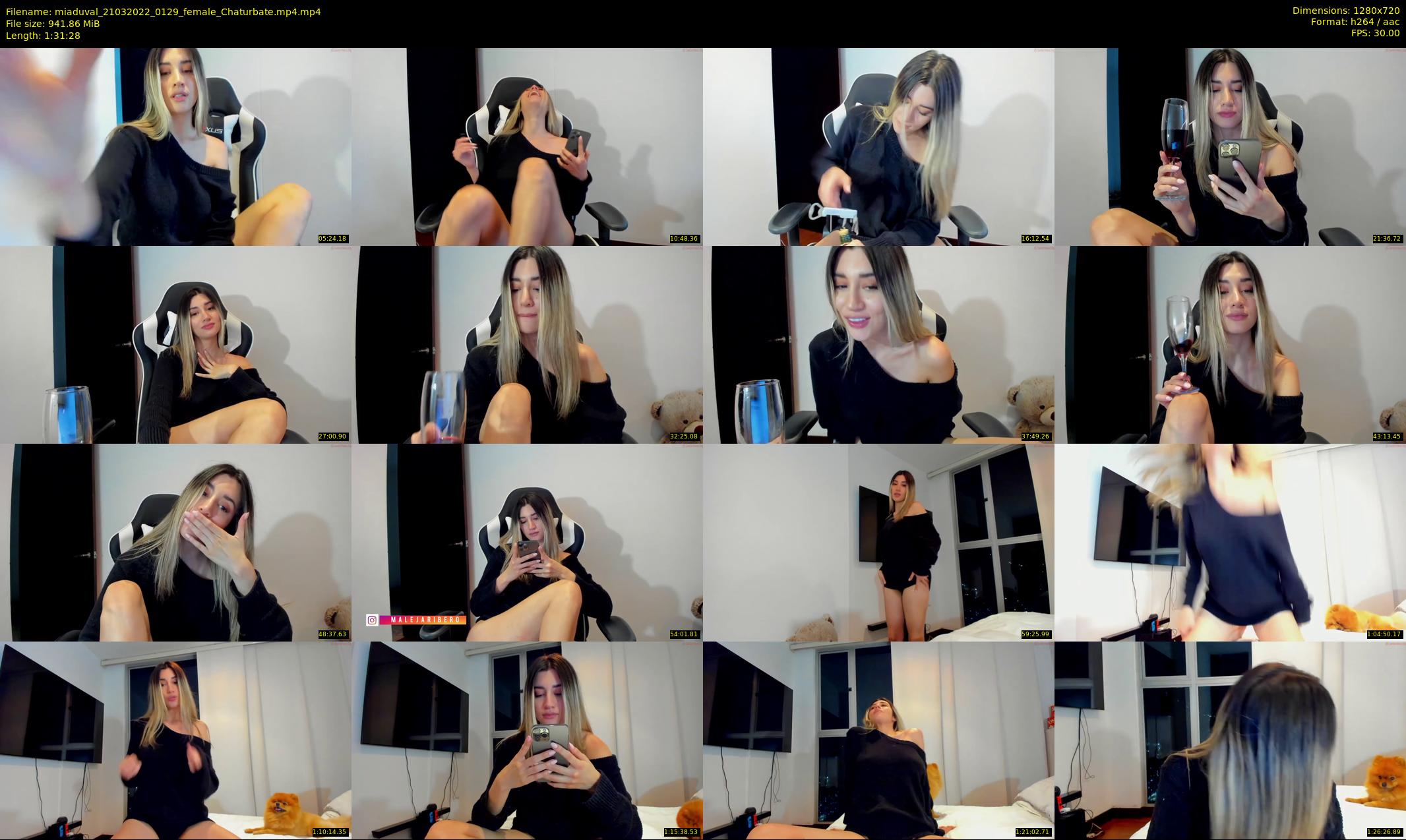 miaduval — 92 minute Chaturbate female cam show recording, 720p, Mar 21, 2022