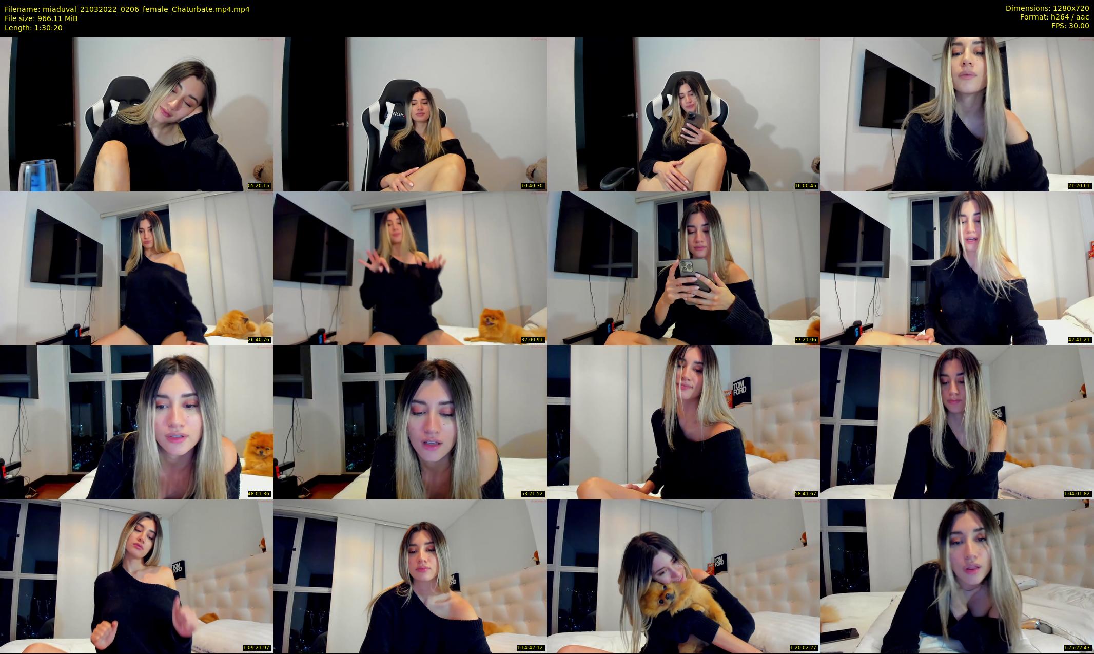 miaduval — 91 minute Chaturbate female cam show recording, 720p, Mar 21, 2022