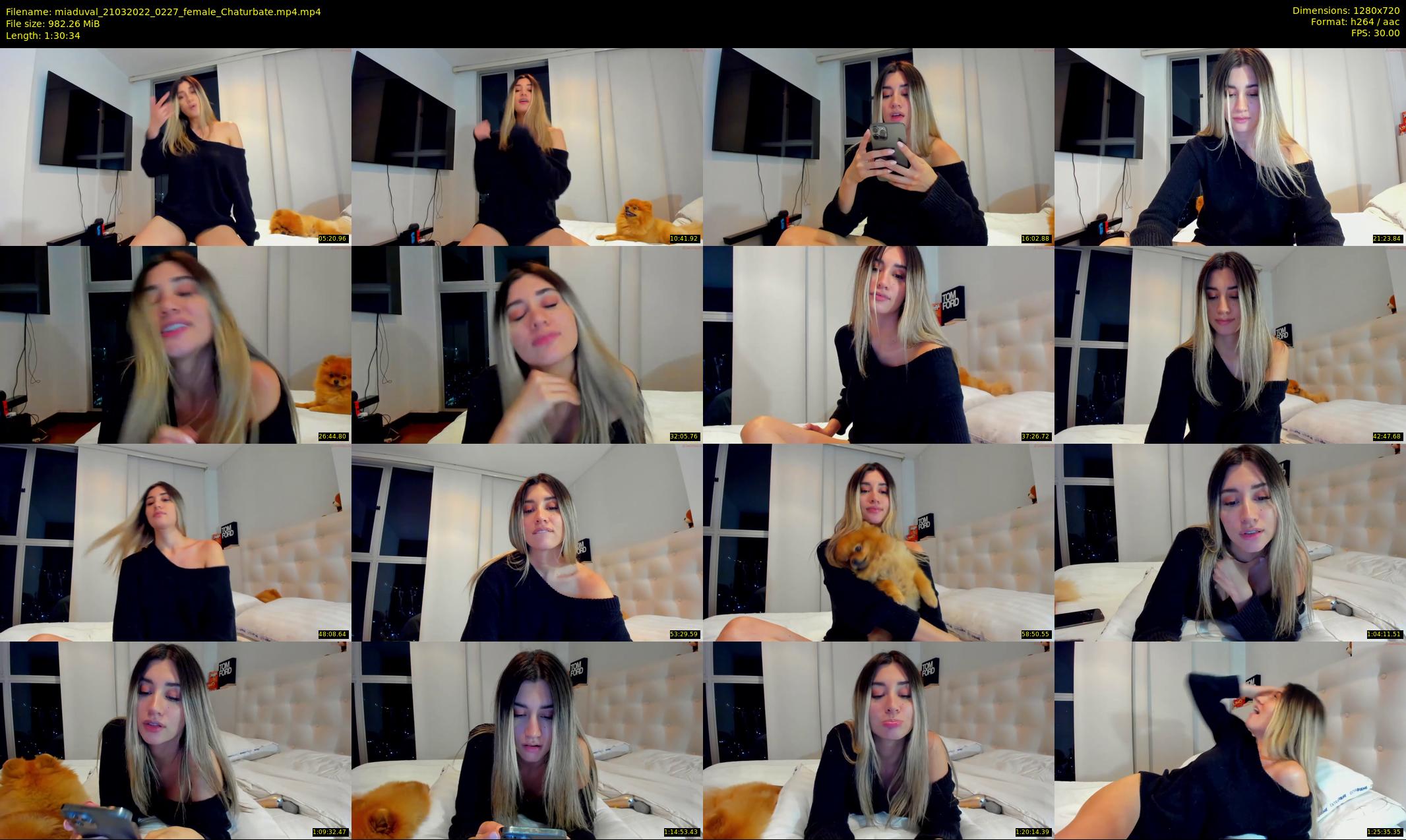 miaduval — 91 minute Chaturbate female cam show recording, 720p, Mar 21, 2022