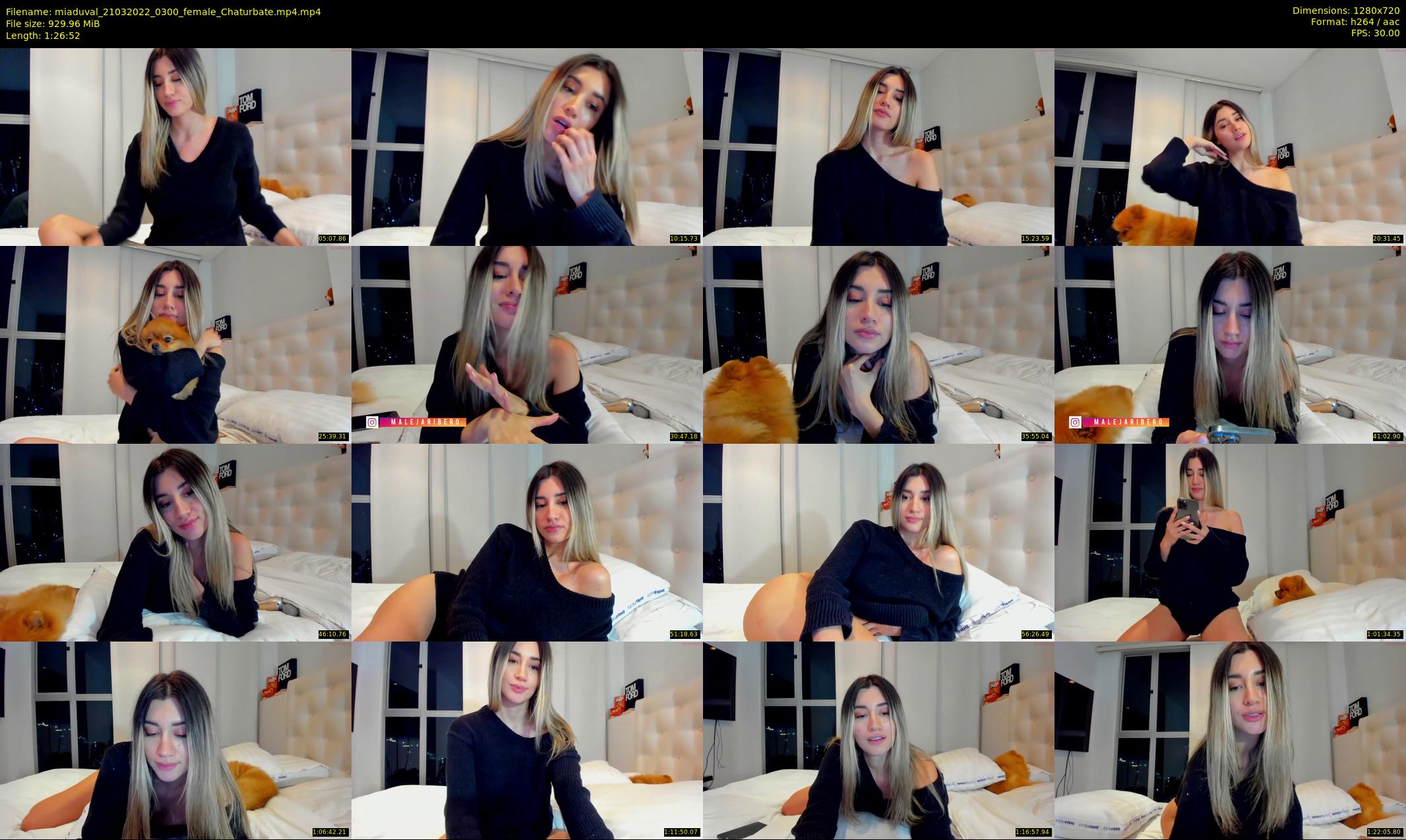 miaduval — 87 minute Chaturbate female cam show recording, 720p, Mar 21, 2022