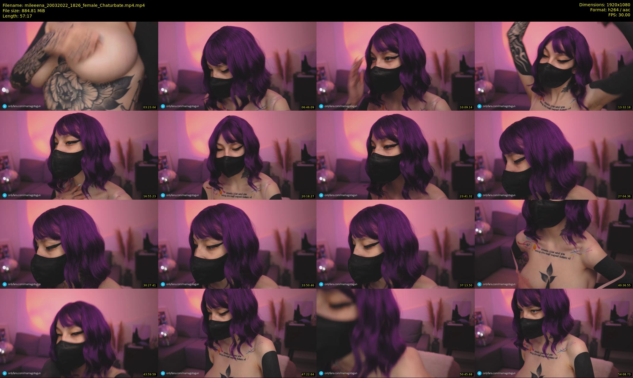 mileeena — 58 minute Chaturbate female cam show recording, 1080p, Mar 20, 2022