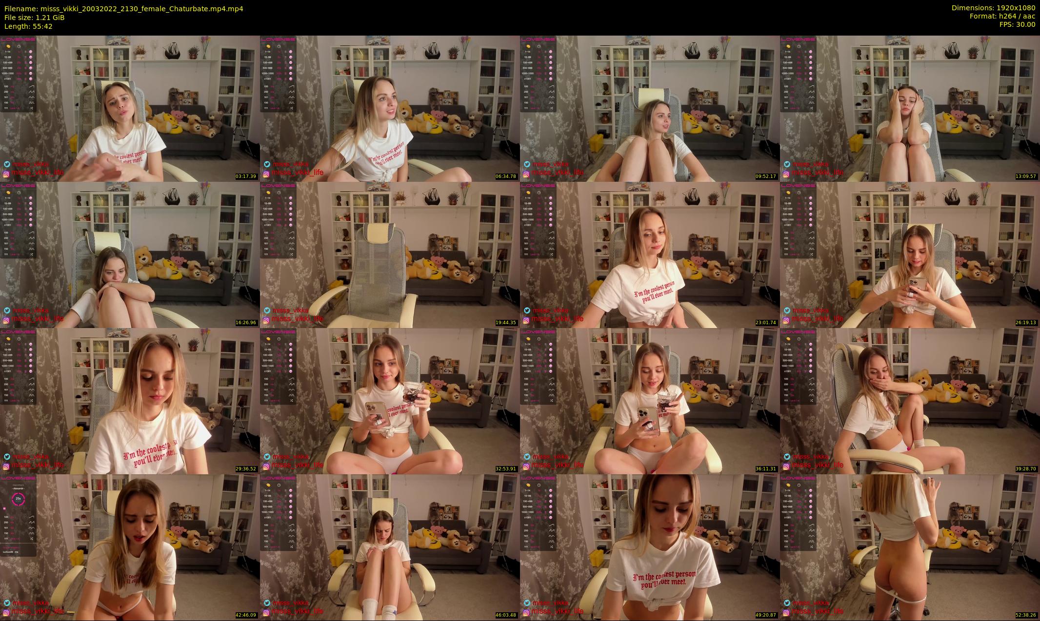 misss_vikki — 56 minute Chaturbate female cam show recording, 1080p, Mar 20, 2022