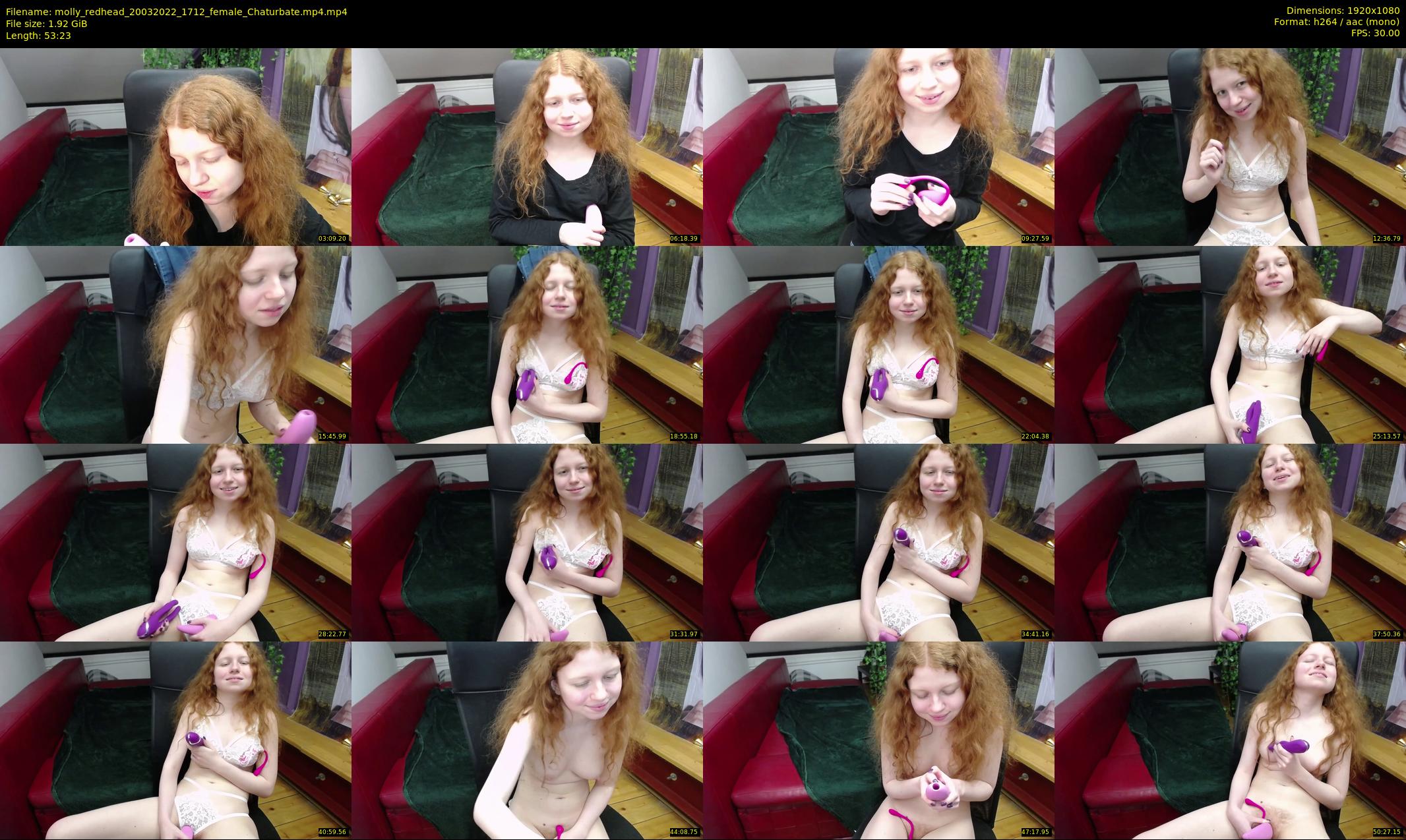 molly_redhead — 54 minute Chaturbate female cam show recording, 1080p, Mar 20, 2022