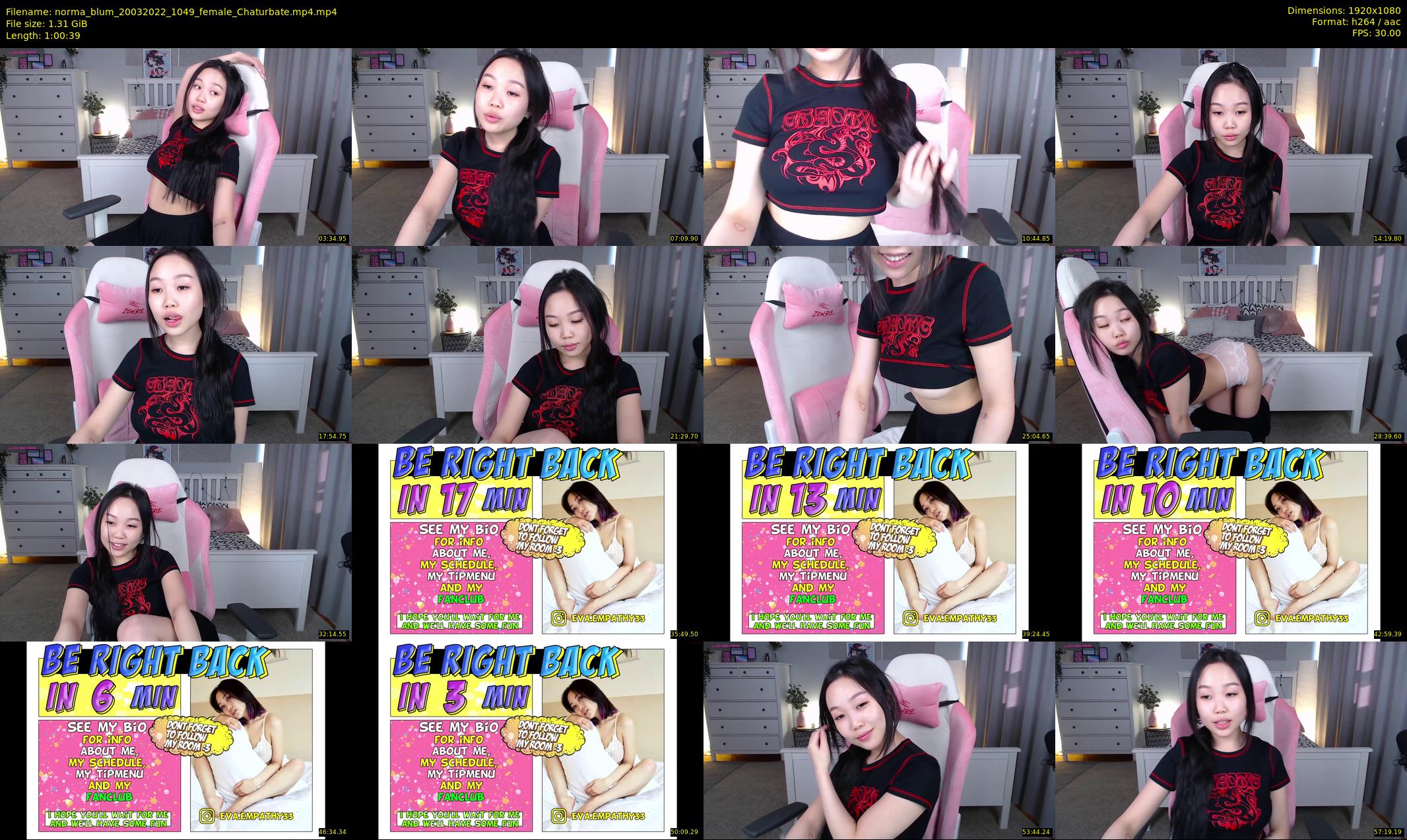 norma_blum — 61 minute Chaturbate female cam show recording, 1080p, Mar 20, 2022