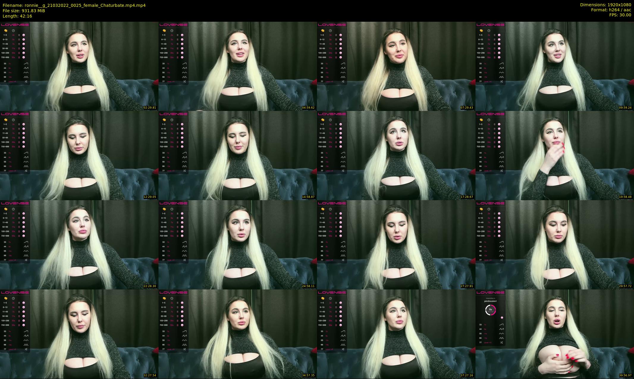 ronnie__g — 43 minute Chaturbate female cam show recording, 1080p, Mar 21, 2022