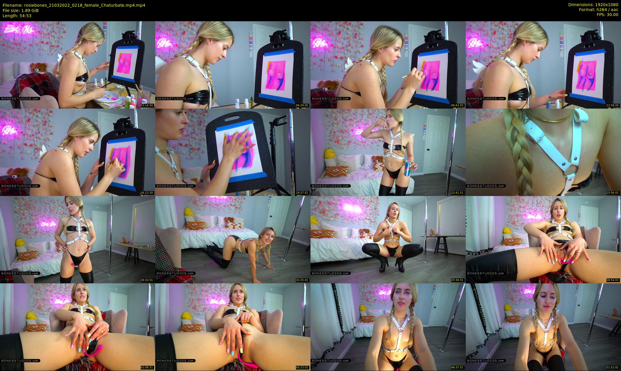 rosiebones — 55 minute Chaturbate female cam show recording, 1080p, Mar 21, 2022