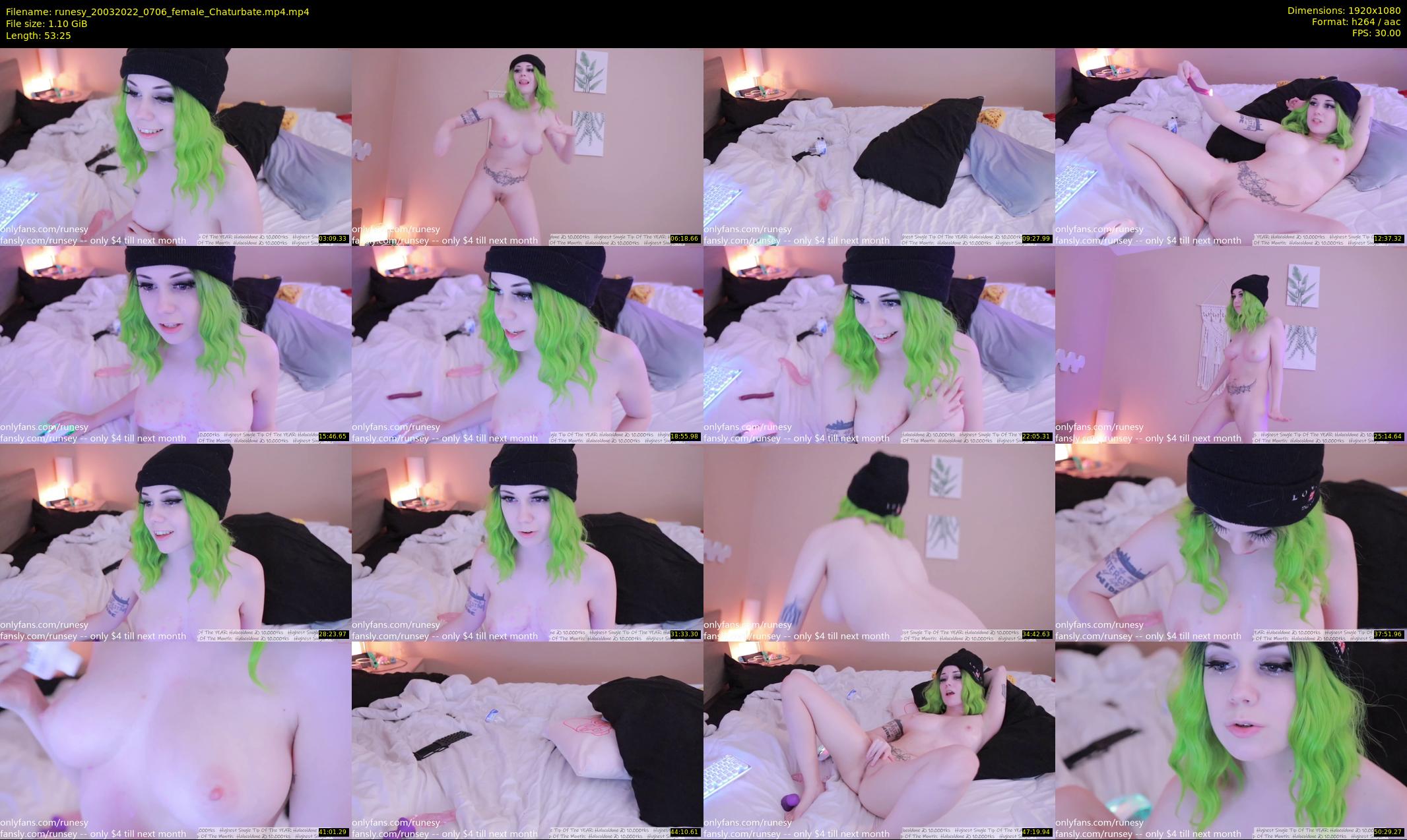 runesy — 54 minute Chaturbate female cam show recording, 1080p, Mar 20, 2022
