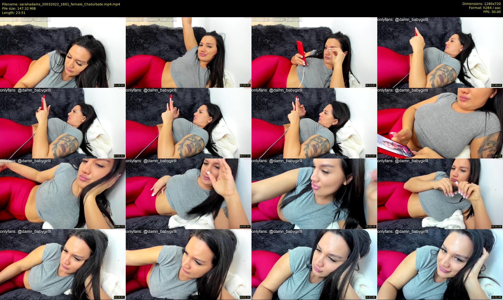 sarahadams — 24 minute Chaturbate female cam show recording, 720p, Mar 20, 2022