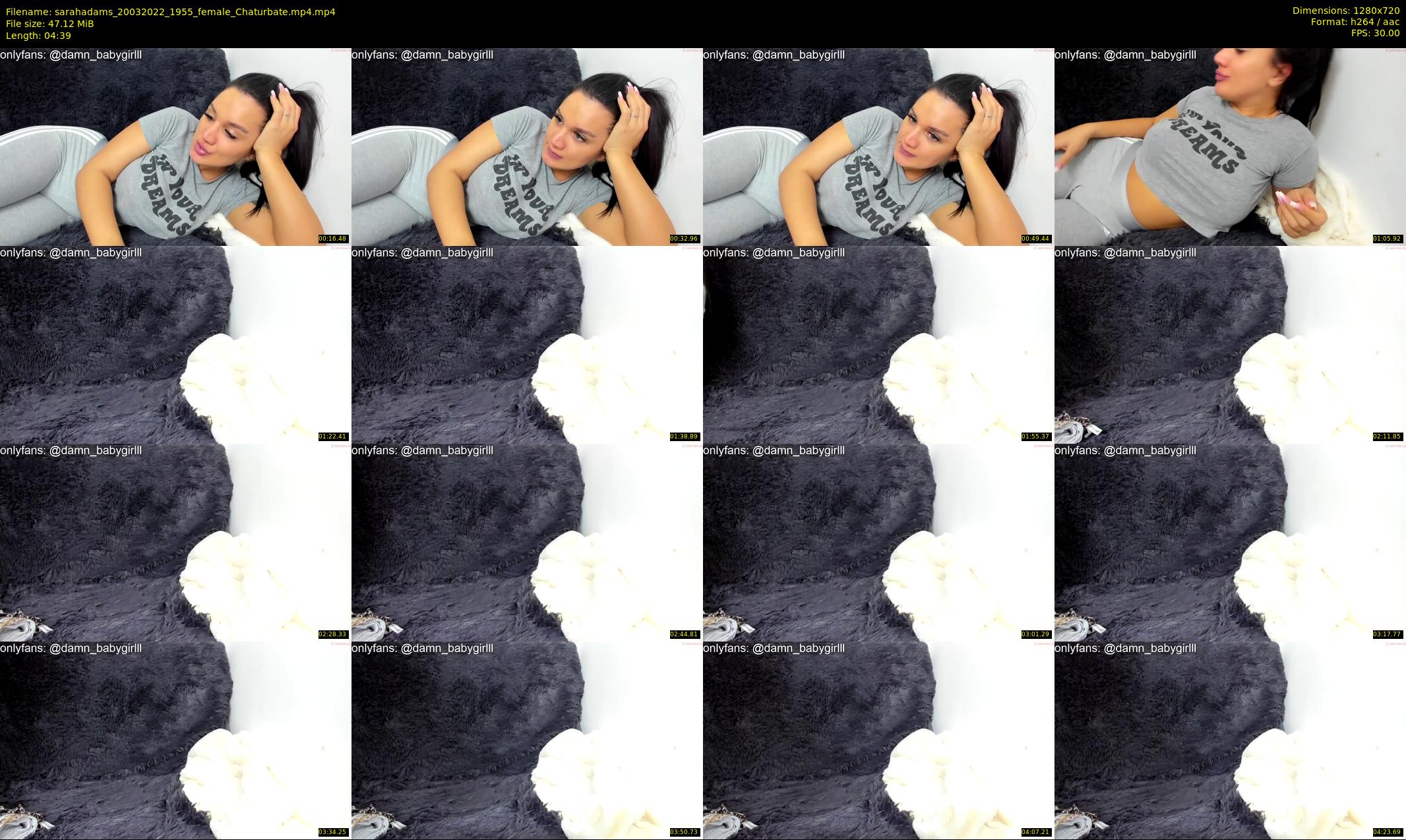 sarahadams — 5 minute Chaturbate female cam show recording, 720p, Mar 20, 2022