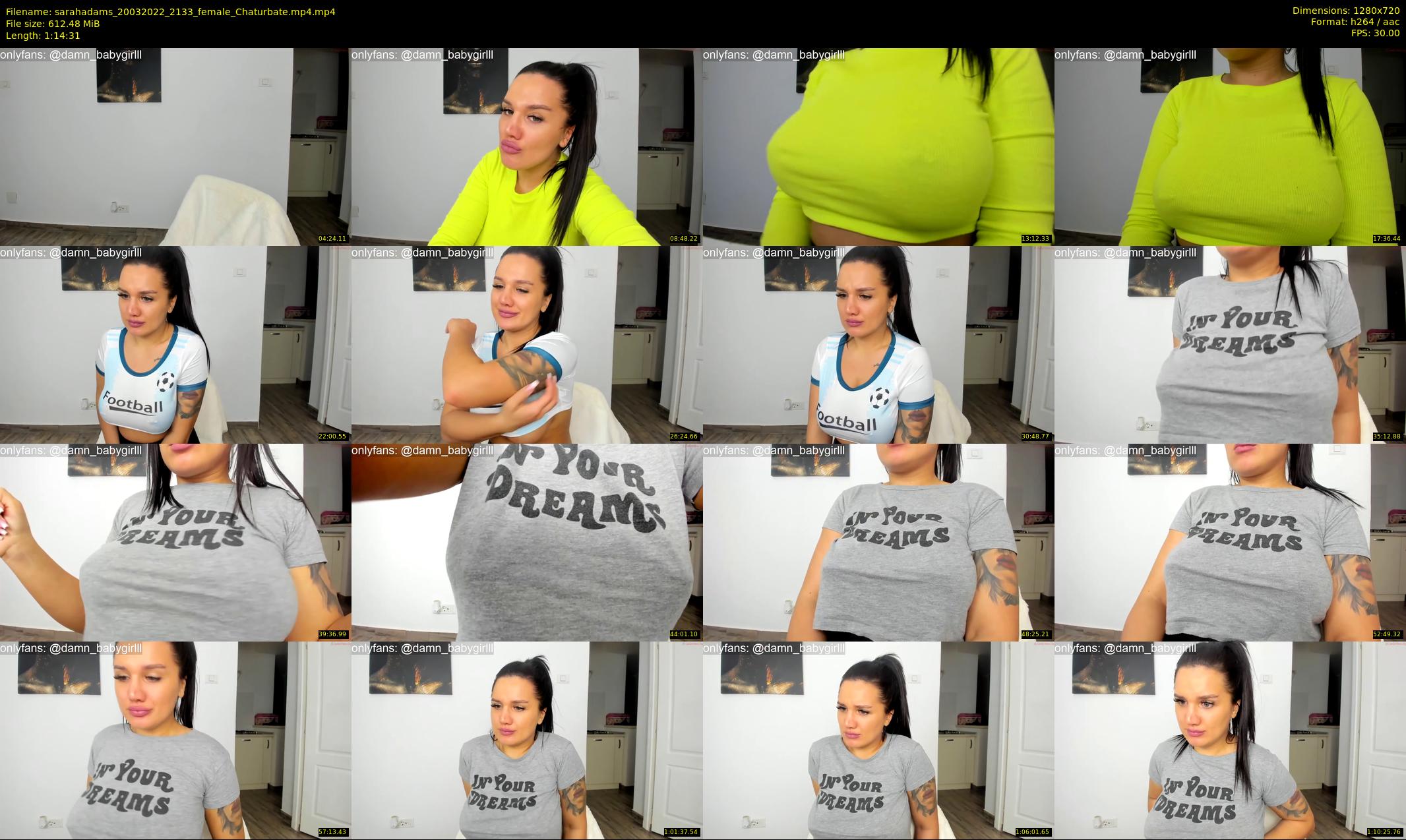 sarahadams — 75 minute Chaturbate female cam show recording, 720p, Mar 20, 2022