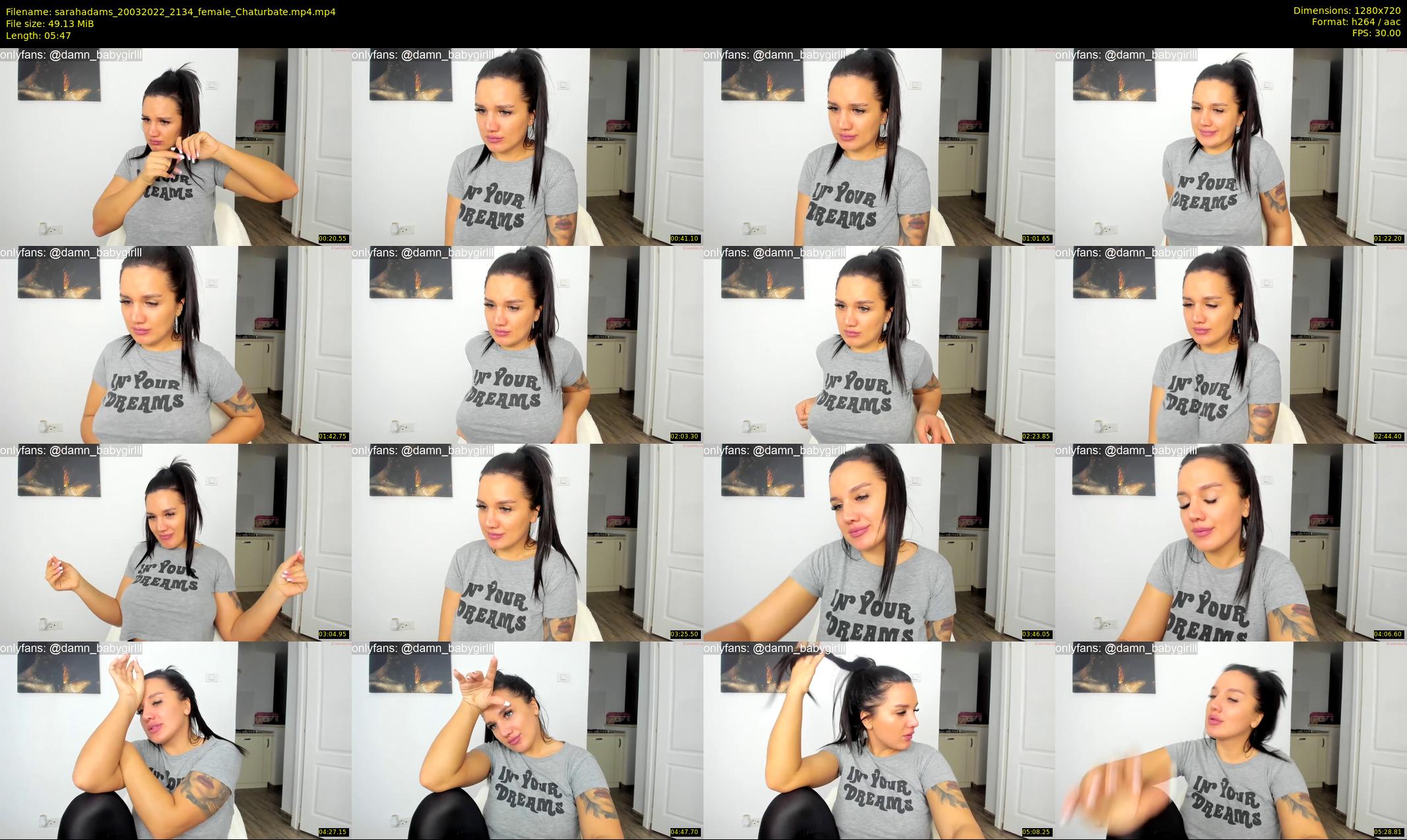 sarahadams — 6 minute Chaturbate female cam show recording, 720p, Mar 20, 2022