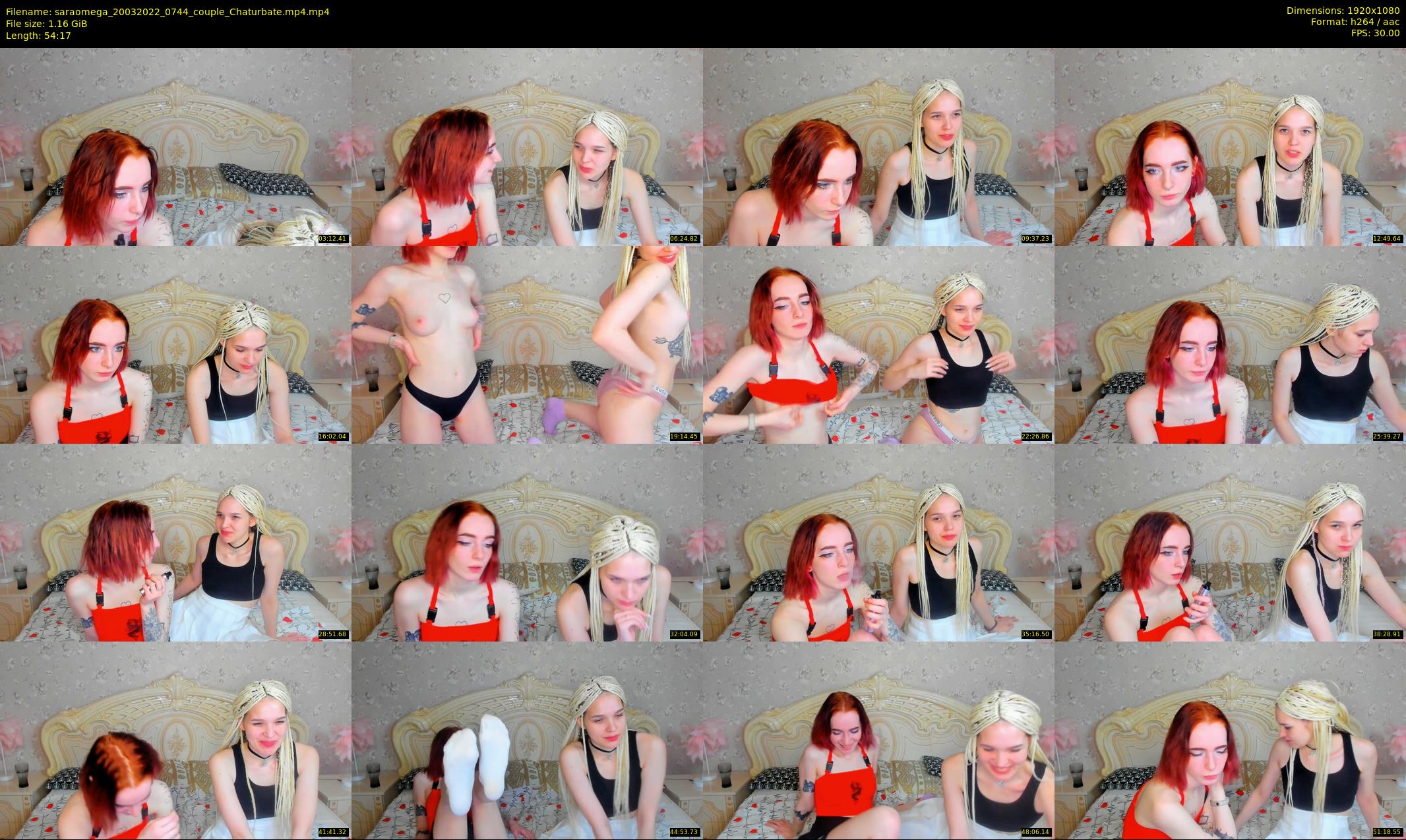 saraomega — 55 minute Chaturbate couple cam show recording, 1080p, Mar 20, 2022
