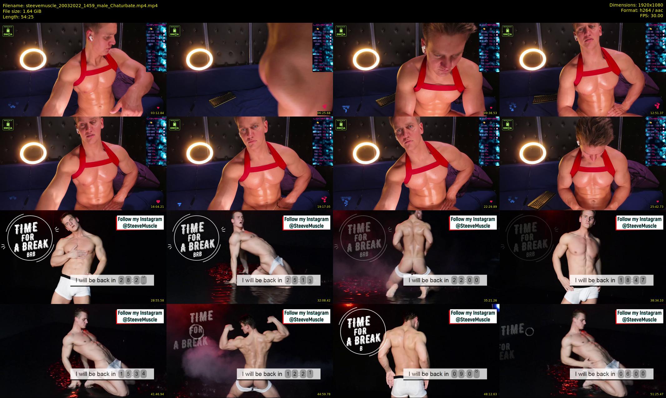 steevemuscle — 55 minute Chaturbate male cam show recording, 1080p, Mar 20, 2022