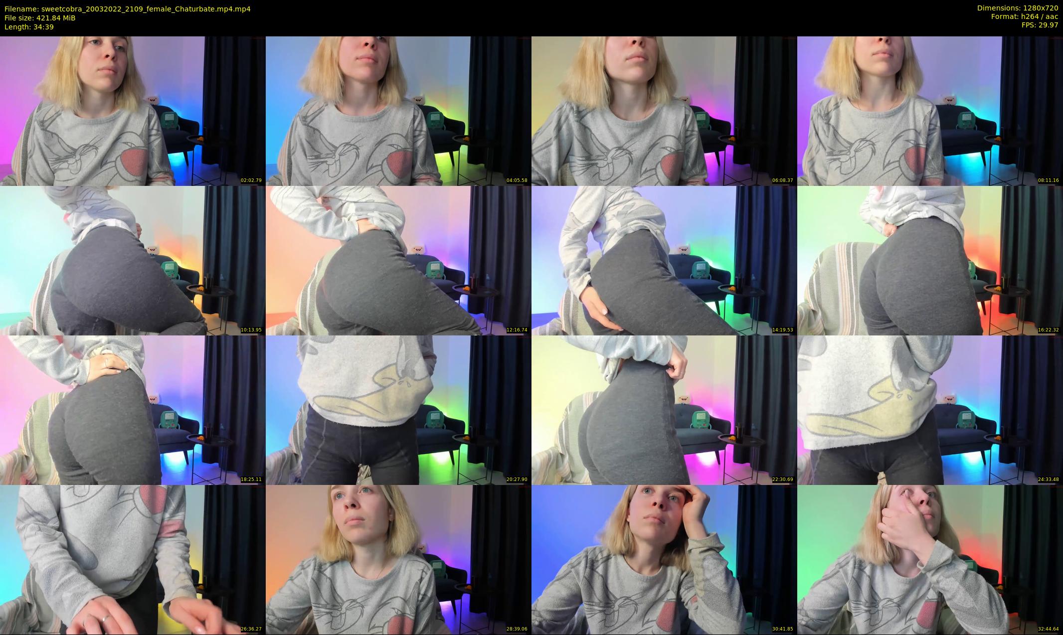 sweetcobra — 35 minute Chaturbate female cam show recording, 720p, Mar 20, 2022