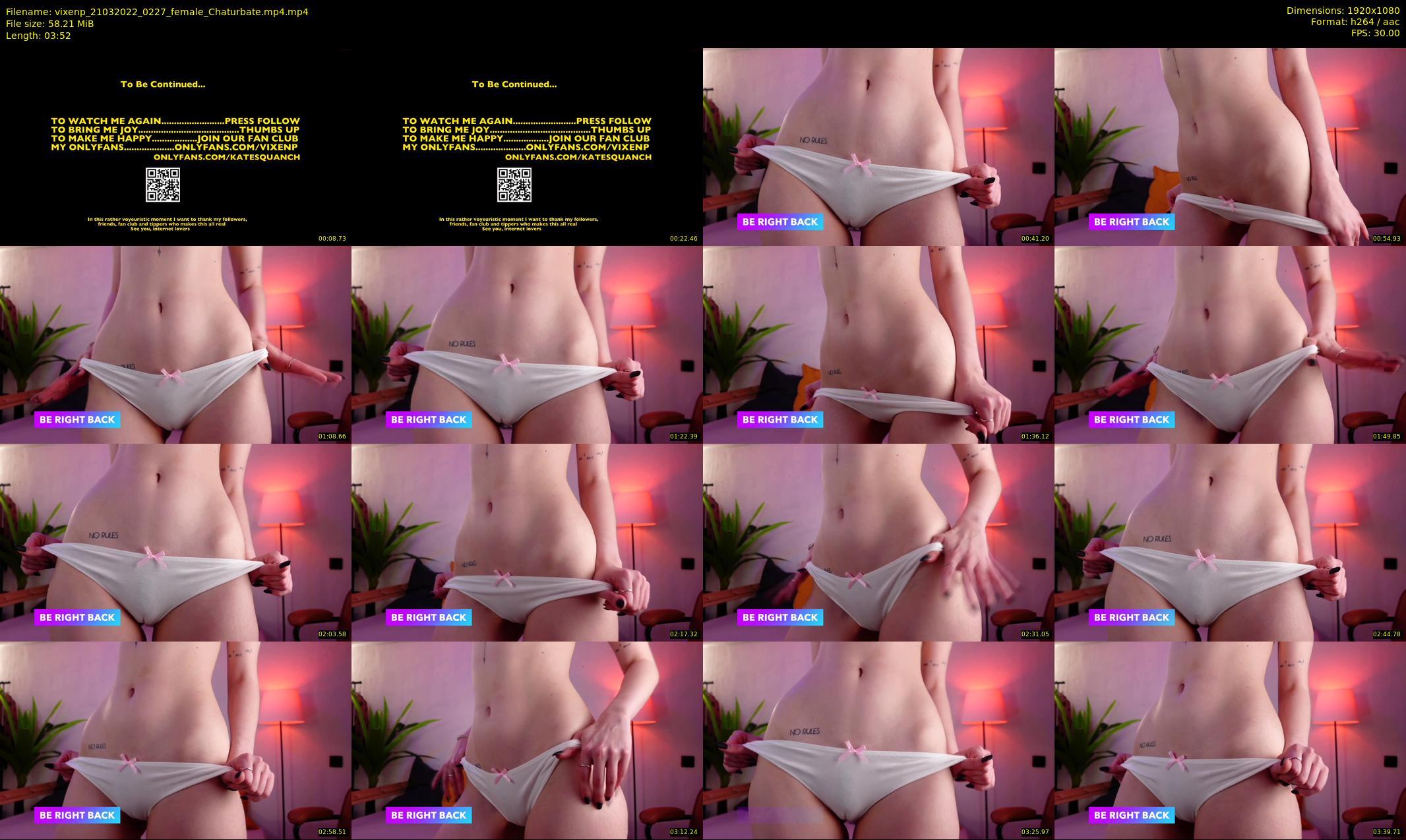 vixenp — 4 minute Chaturbate female cam show recording, 1080p, Mar 21, 2022
