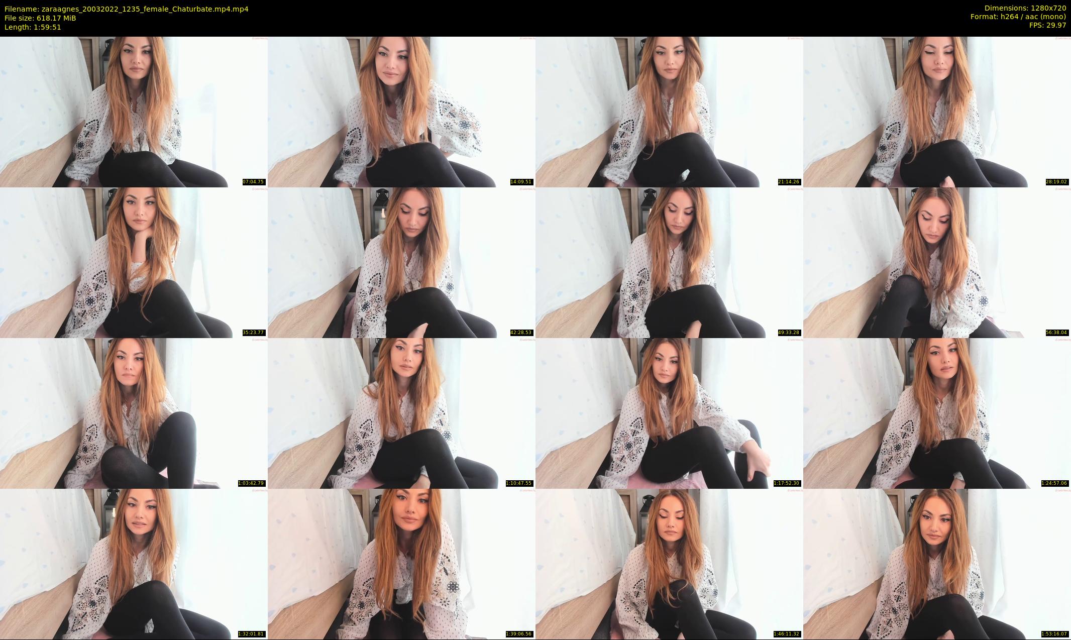 zaraagnes — 120 minute Chaturbate female cam show recording, 720p, Mar 20, 2022