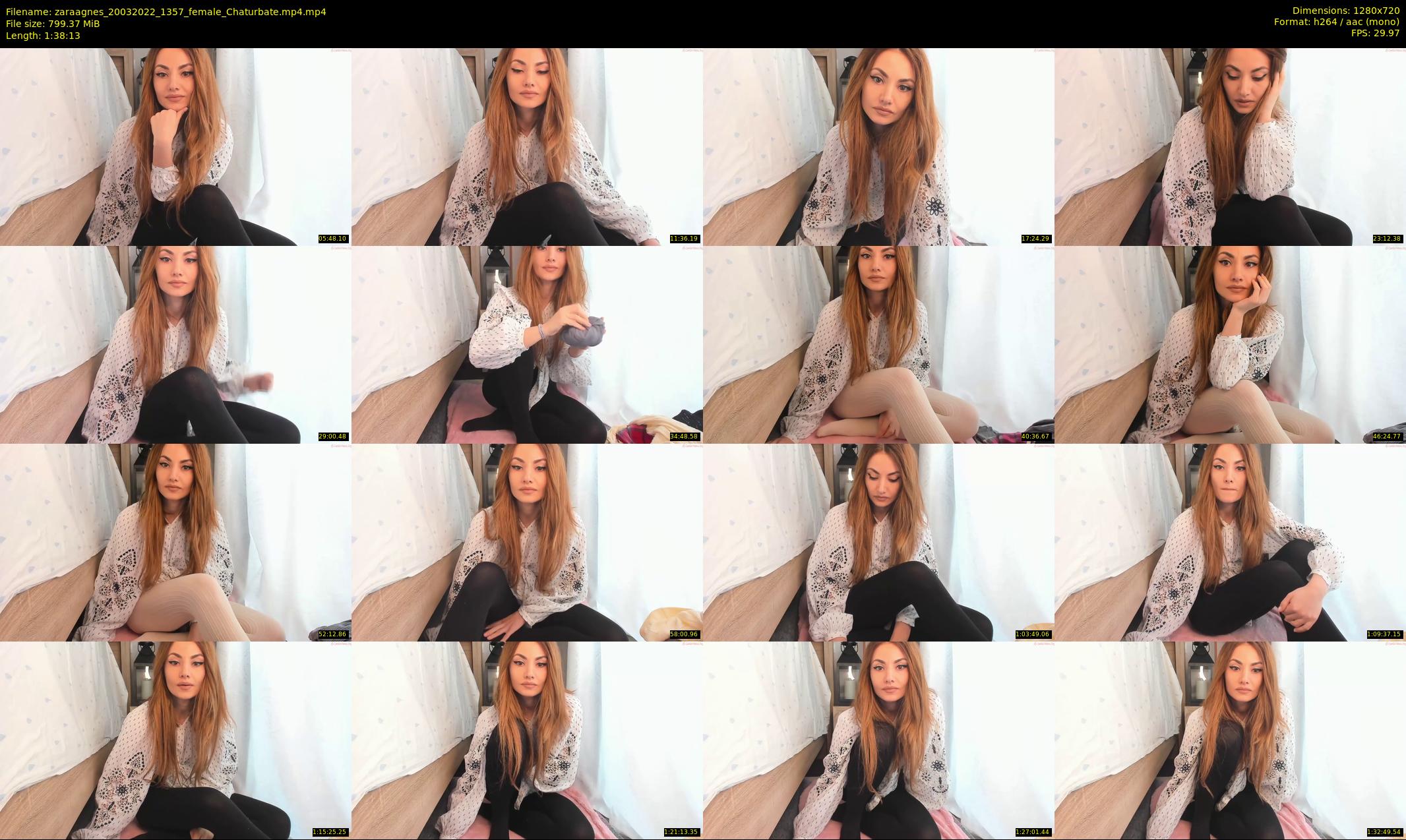 zaraagnes — 99 minute Chaturbate female cam show recording, 720p, Mar 20, 2022