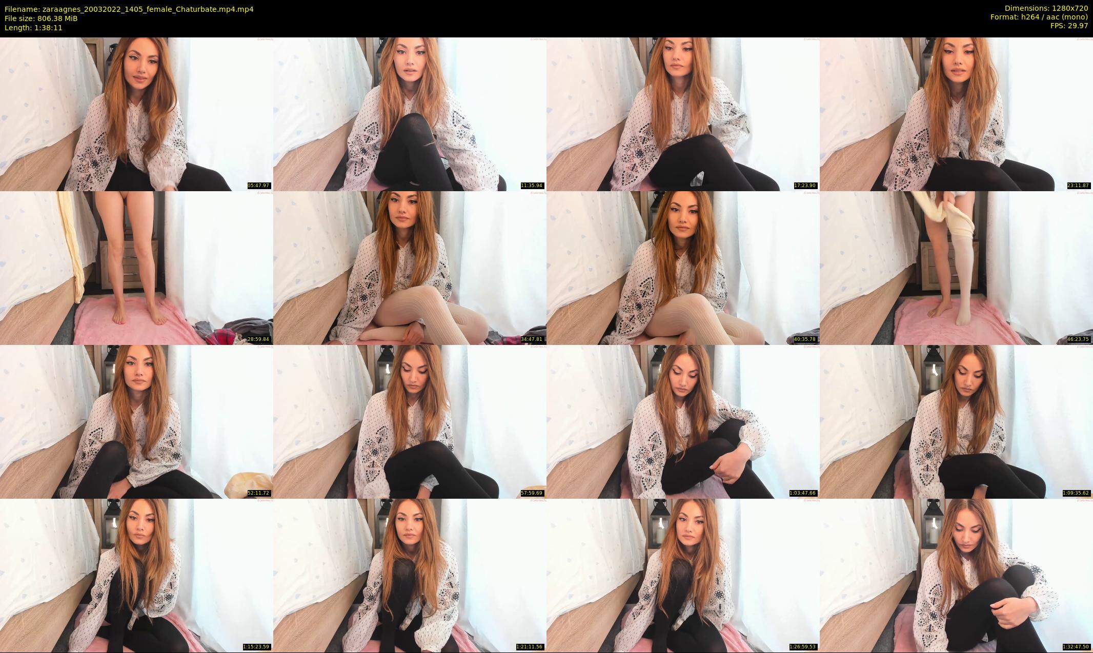 zaraagnes — 99 minute Chaturbate female cam show recording, 720p, Mar 20, 2022