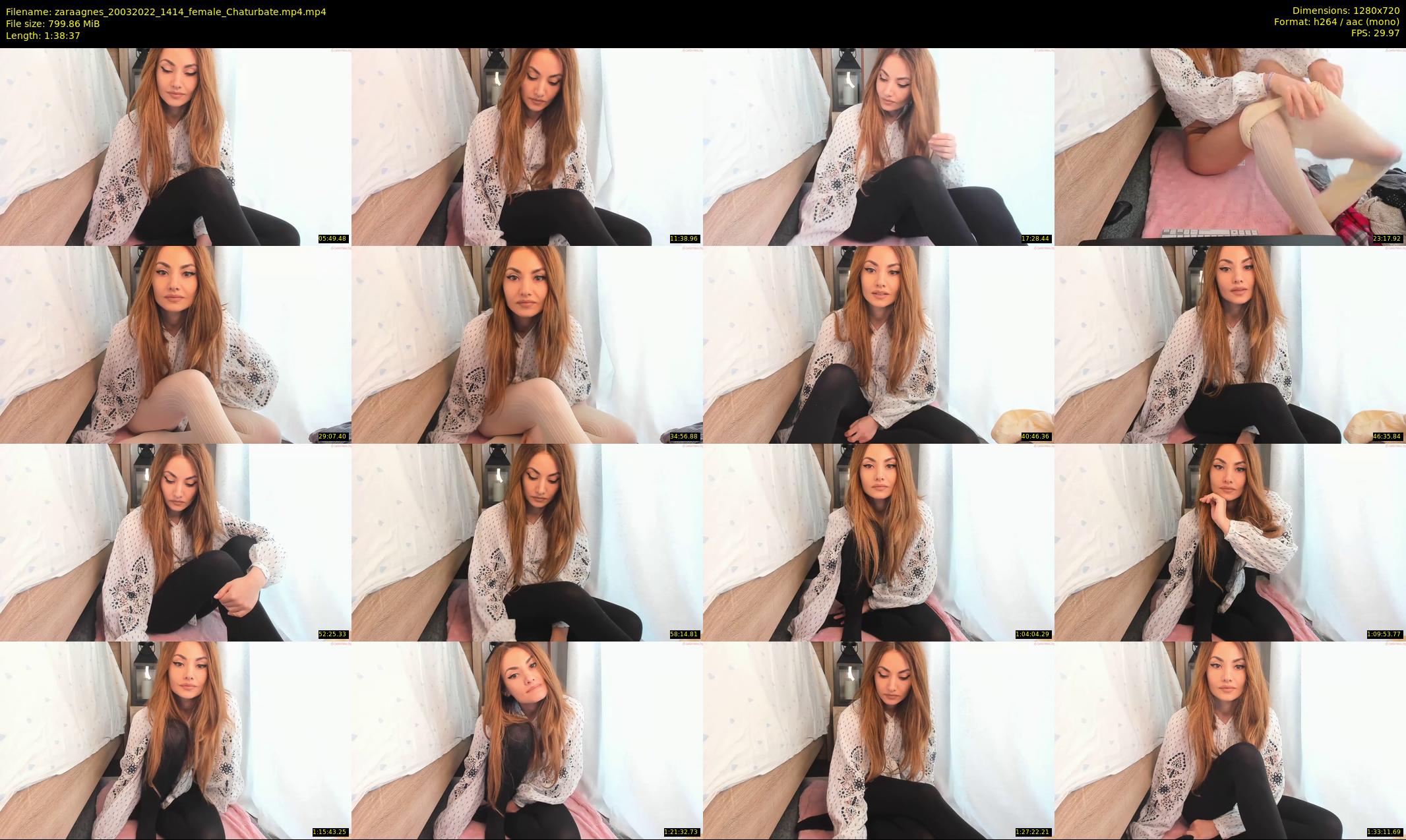 zaraagnes — 99 minute Chaturbate female cam show recording, 720p, Mar 20, 2022