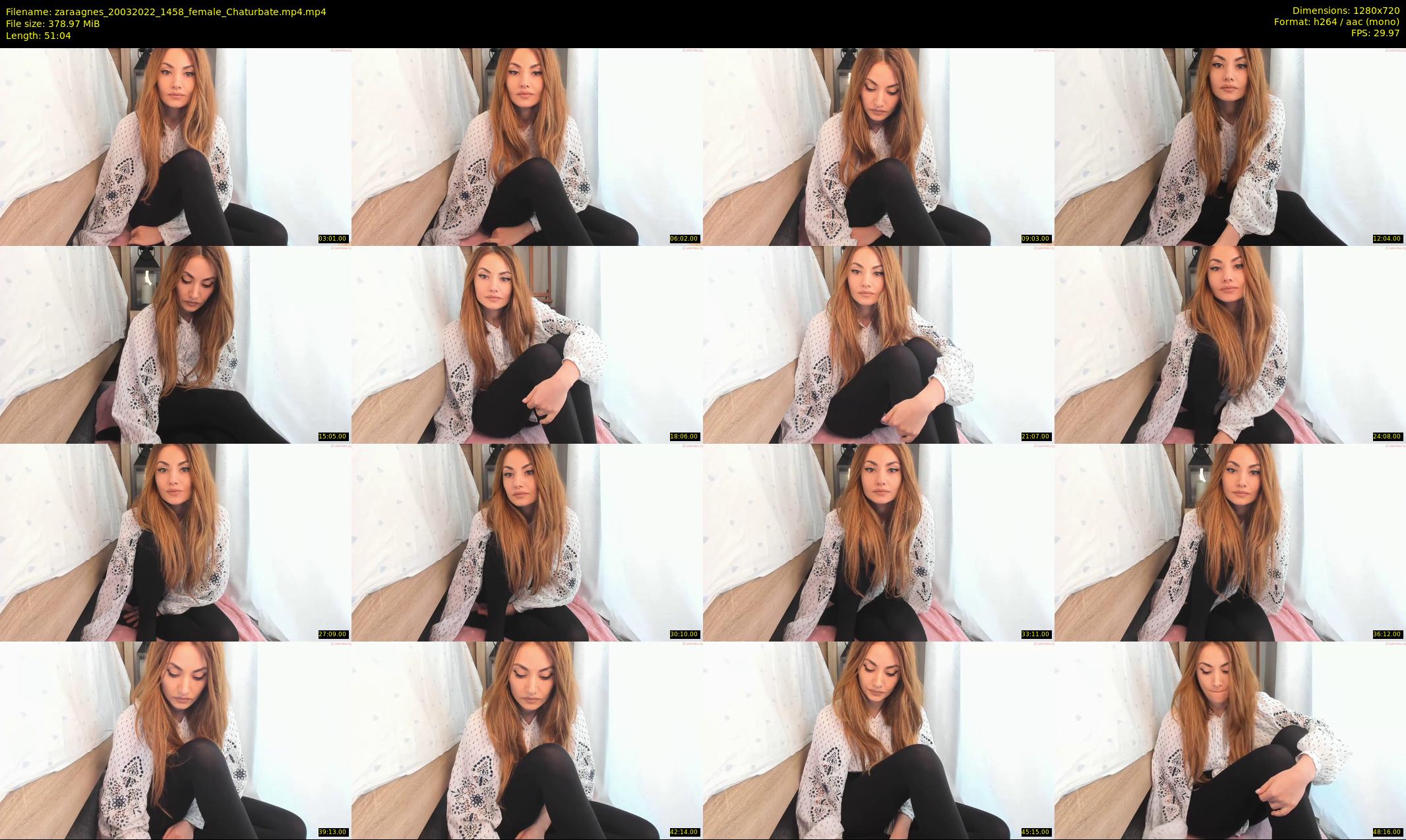 zaraagnes — 52 minute Chaturbate female cam show recording, 720p, Mar 20, 2022