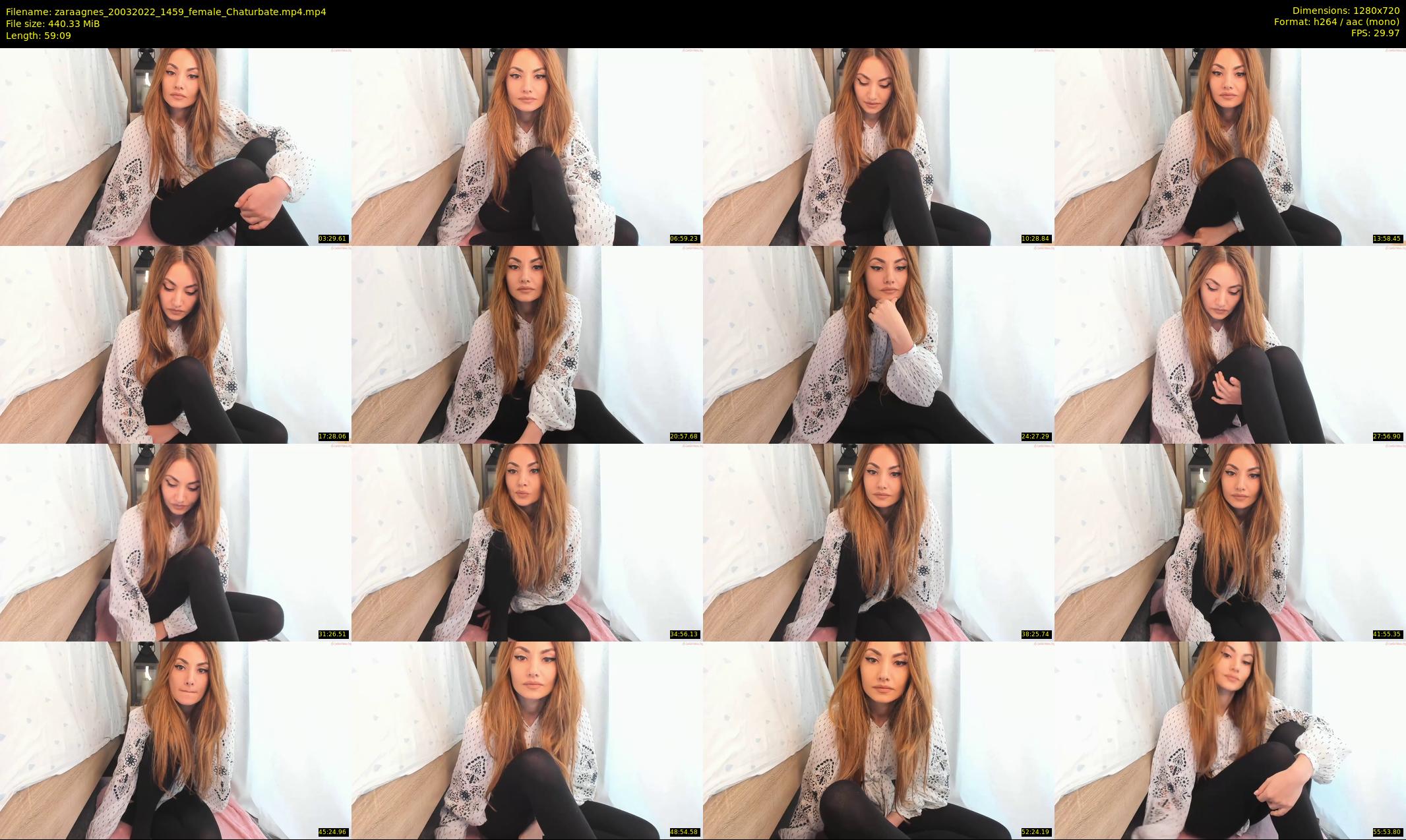 zaraagnes — 60 minute Chaturbate female cam show recording, 720p, Mar 20, 2022