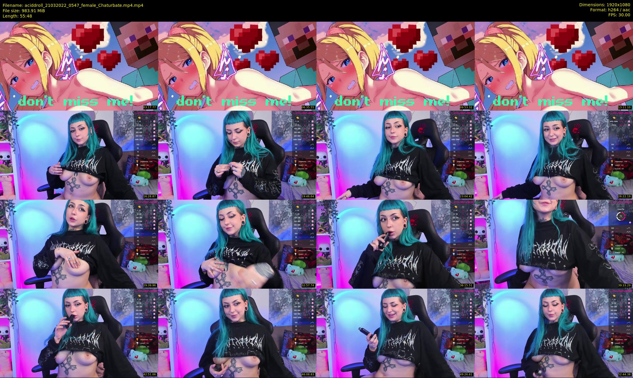 aciddroll — 56 minute Chaturbate female cam show recording, 1080p, Mar 21, 2022