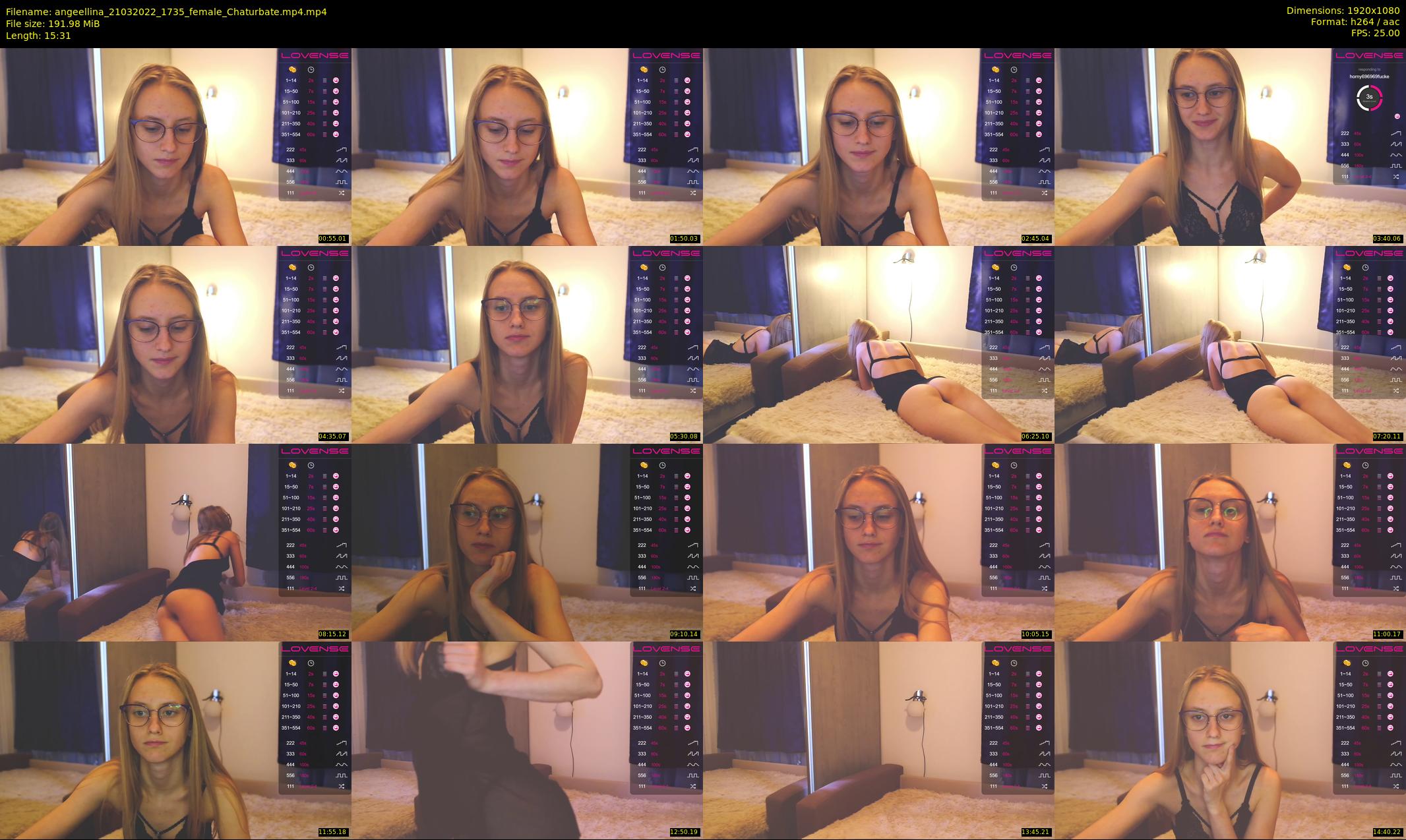 angeellina — 16 minute Chaturbate female cam show recording, 1080p, Mar 21, 2022