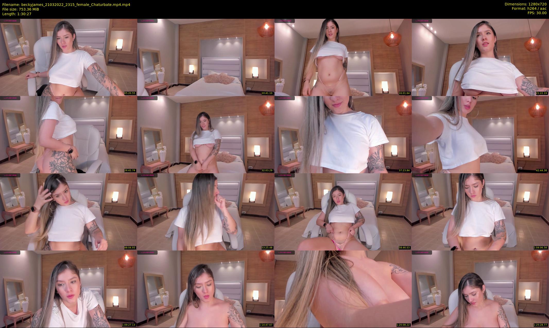 beckyjames — 91 minute Chaturbate female cam show recording, 720p, Mar 21, 2022