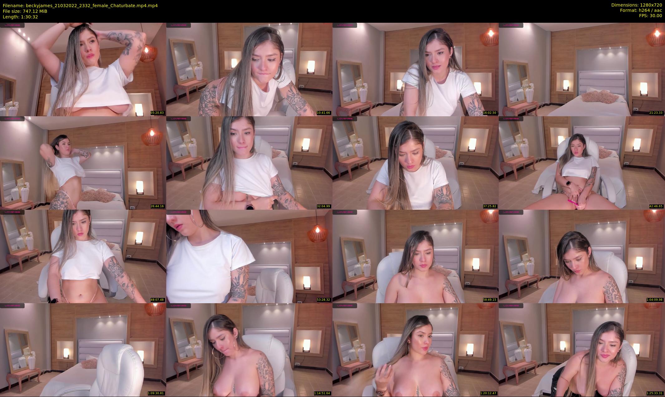 beckyjames — 91 minute Chaturbate female cam show recording, 720p, Mar 21, 2022