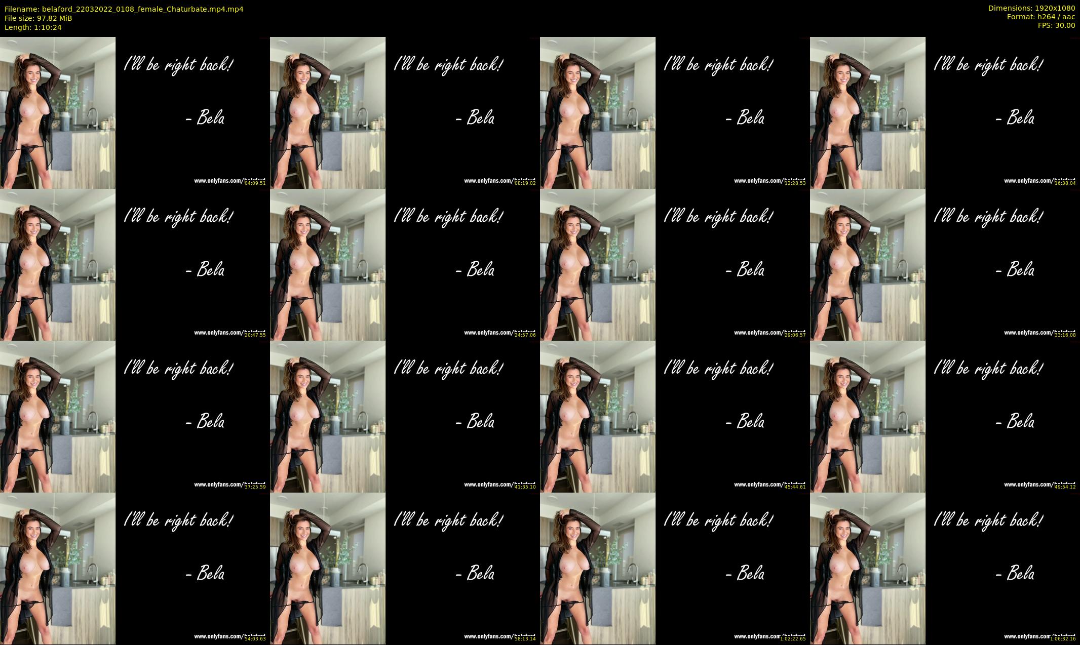belaford — 71 minute Chaturbate female cam show recording, 1080p, Mar 22, 2022