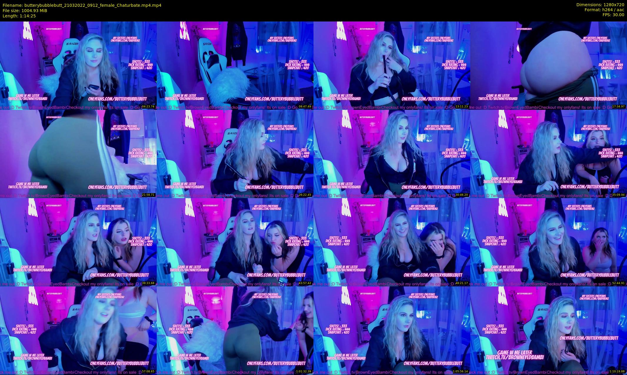butterybubblebutt — 75 minute Chaturbate couple cam show recording, 720p, Mar 21, 2022