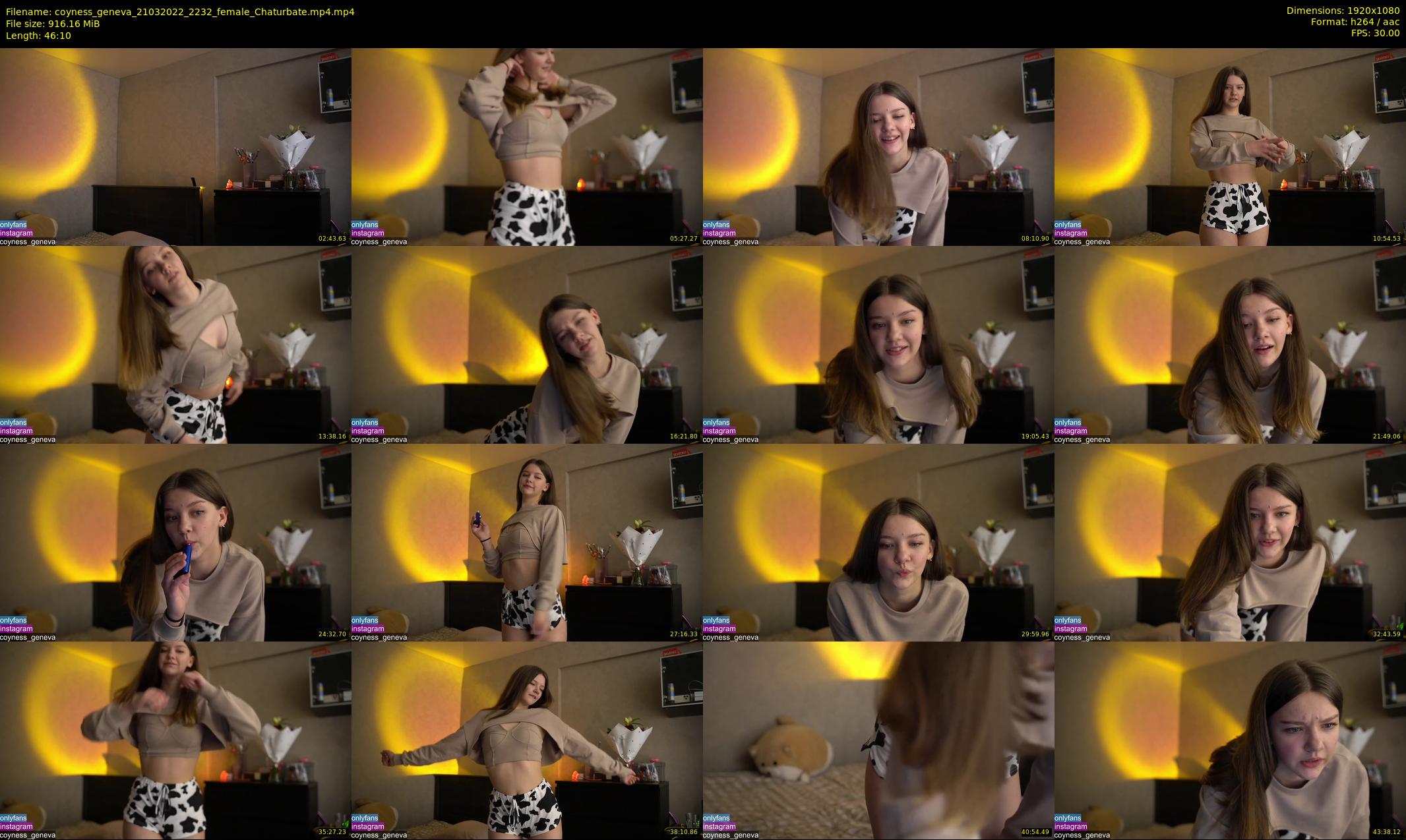 coyness_geneva — 47 minute Chaturbate female cam show recording, 1080p, Mar 21, 2022