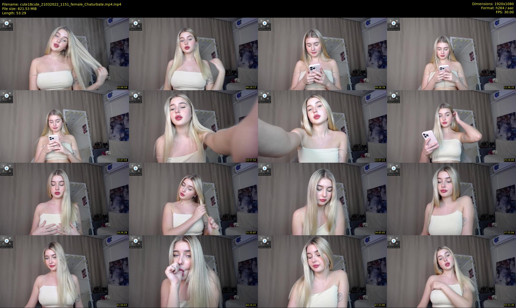 cute18cute — 54 minute Chaturbate female cam show recording, 1080p, Mar 21, 2022