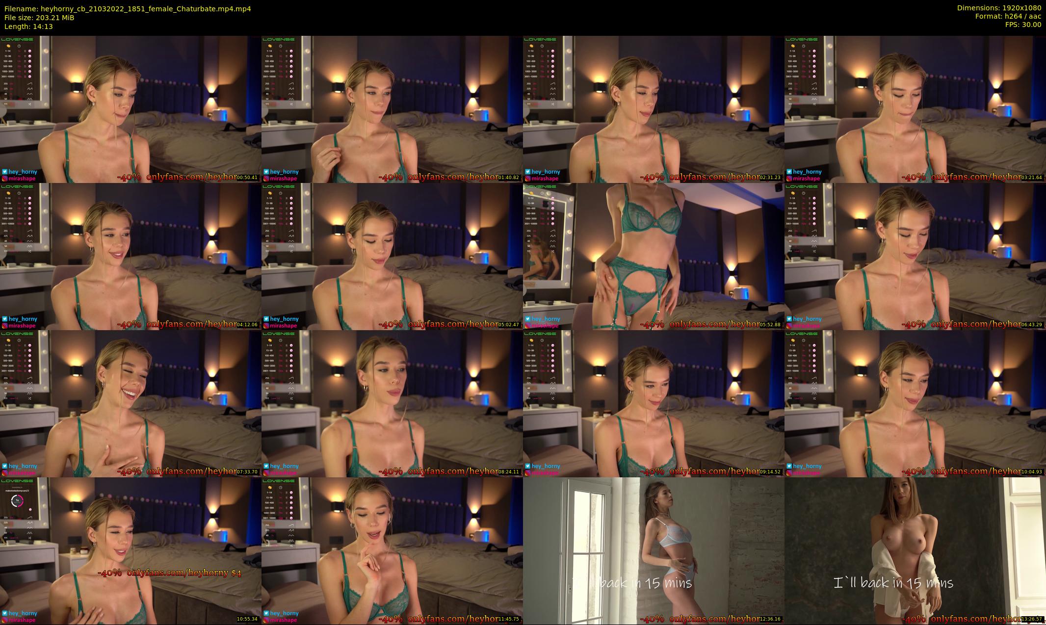 heyhorny_cb — 15 minute Chaturbate couple cam show recording, 1080p, Mar 21, 2022