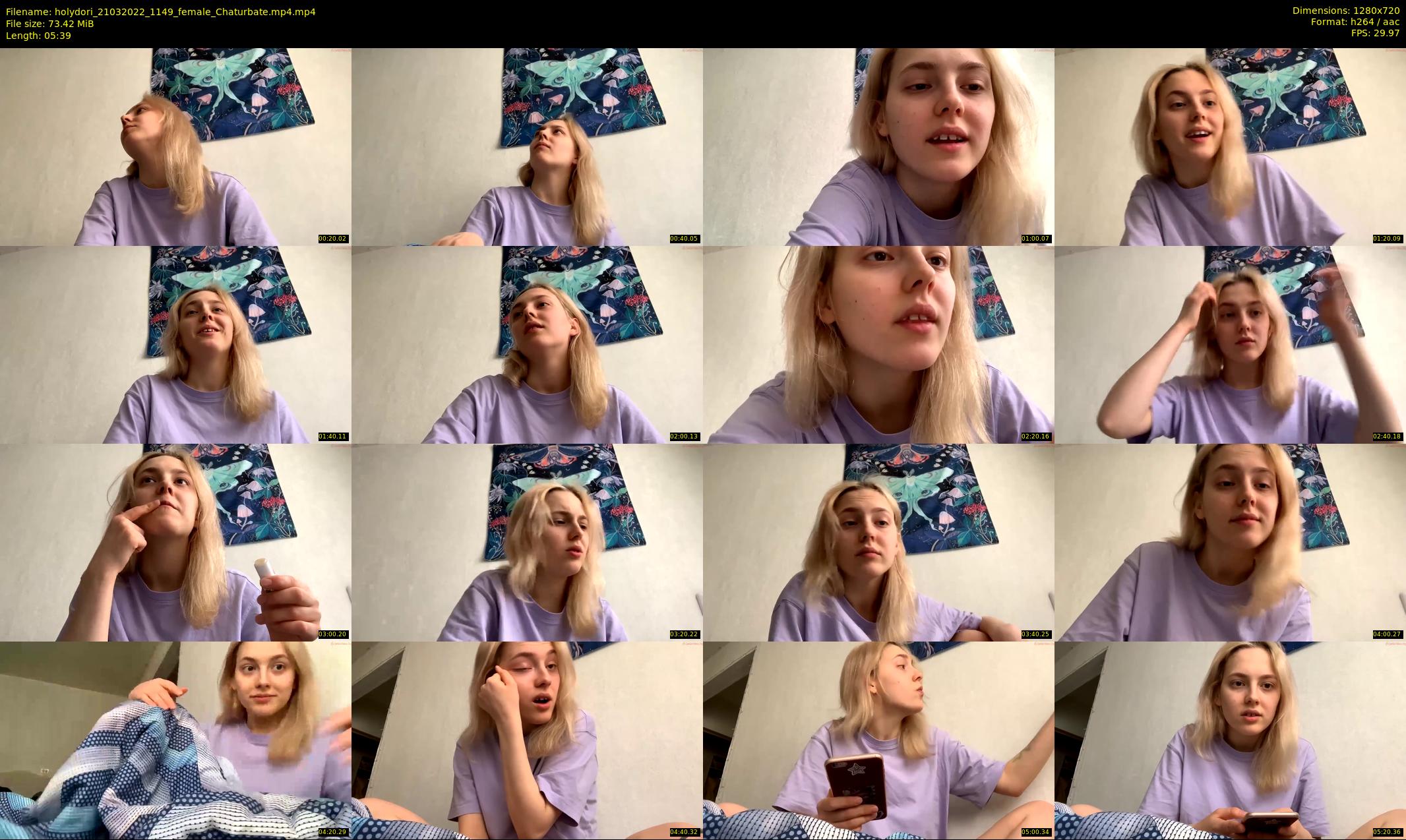 holydori — 6 minute Chaturbate female cam show recording, 720p, Mar 21, 2022