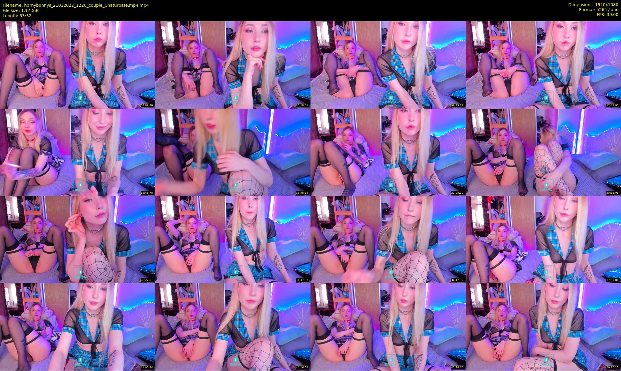 hornybunnys — 54 minute Chaturbate couple cam show recording, 1080p, Mar 21, 2022