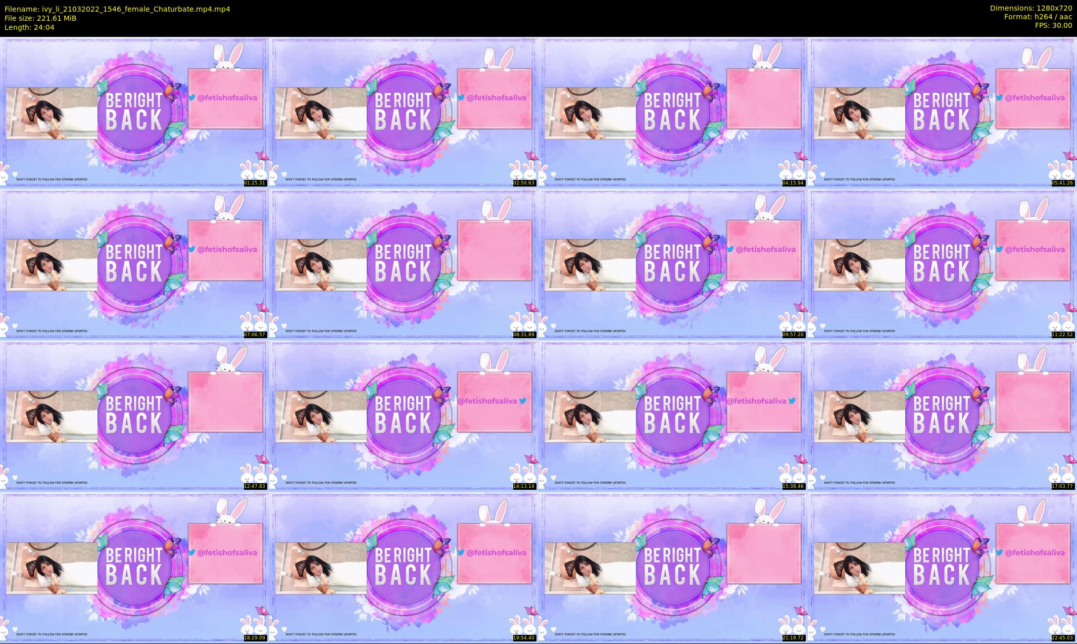 ivy_li — 25 minute Chaturbate female cam show recording, 720p, Mar 21, 2022