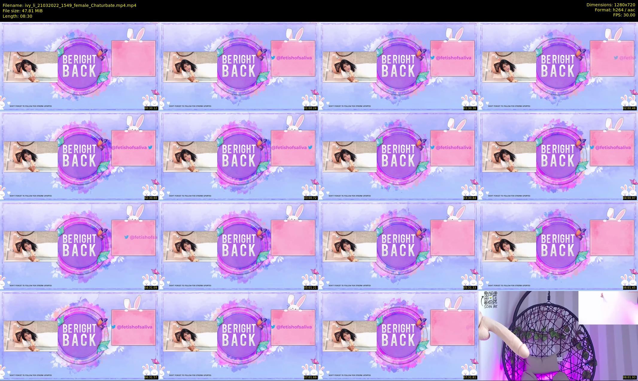 ivy_li — 9 minute Chaturbate female cam show recording, 720p, Mar 21, 2022