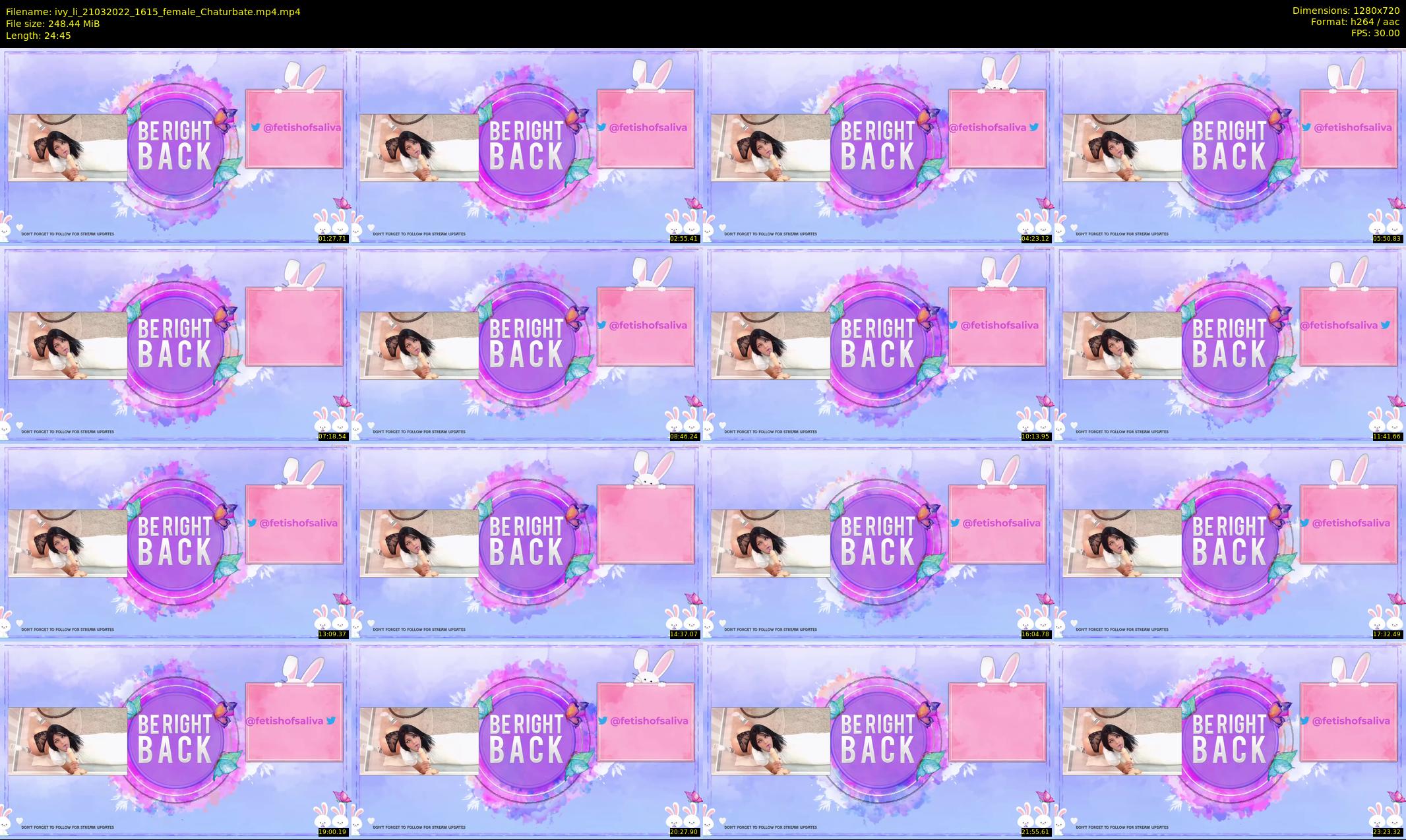 ivy_li — 25 minute Chaturbate female cam show recording, 720p, Mar 21, 2022