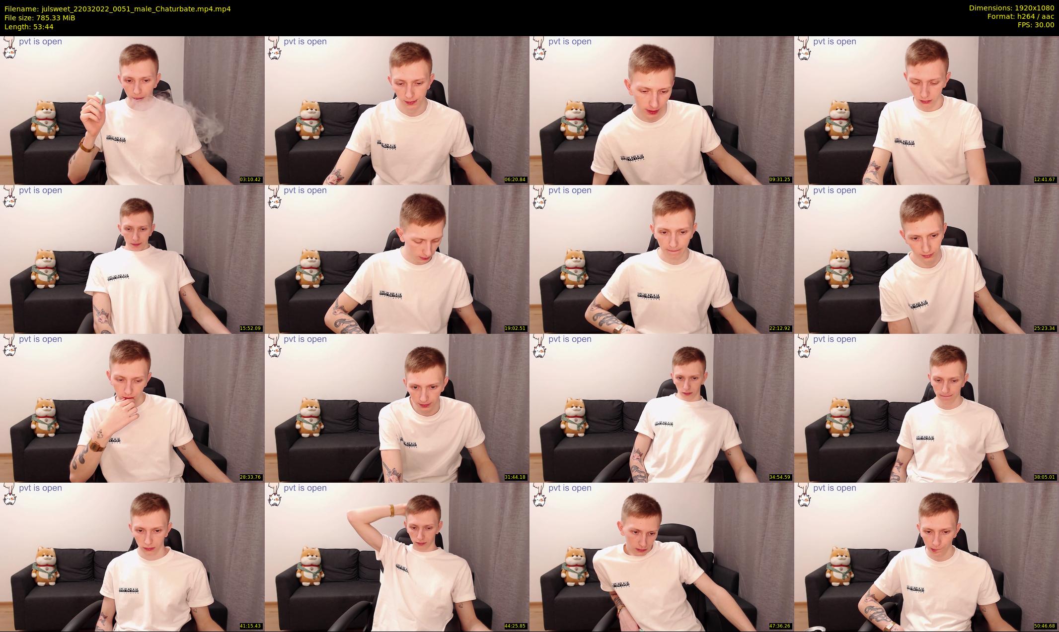 julsweet — 54 minute Chaturbate male cam show recording, 1080p, Mar 22, 2022