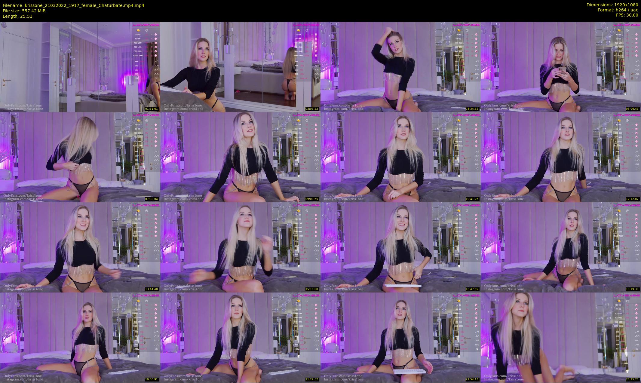 krissone — 26 minute Chaturbate female cam show recording, 1080p, Mar 21, 2022