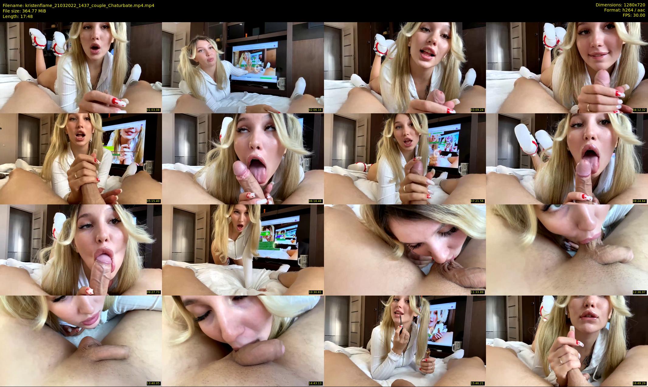 kristenflame — 18 minute Chaturbate couple cam show recording, 720p, Mar 21, 2022