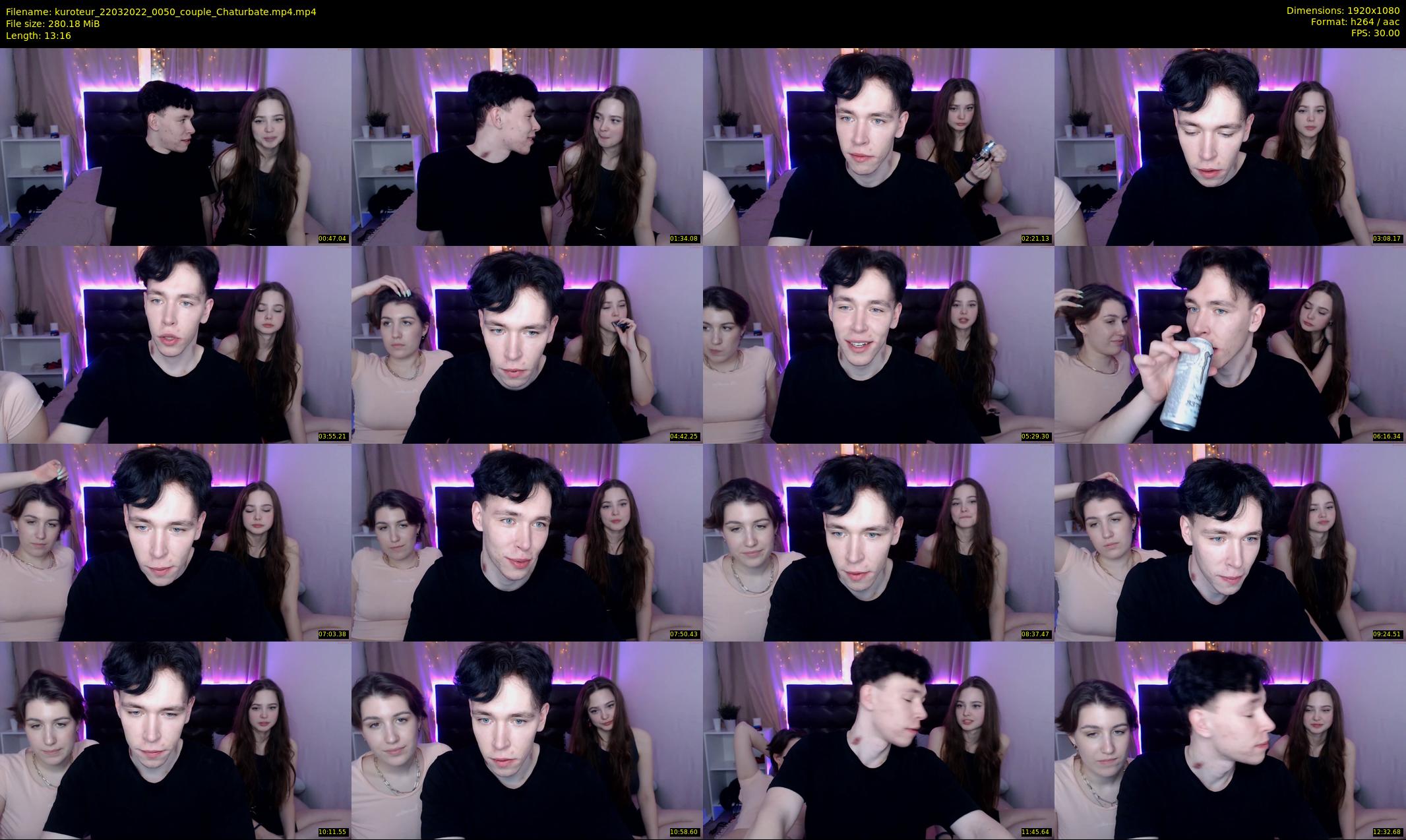 kuroteur — 14 minute Chaturbate couple cam show recording, 1080p, Mar 22, 2022