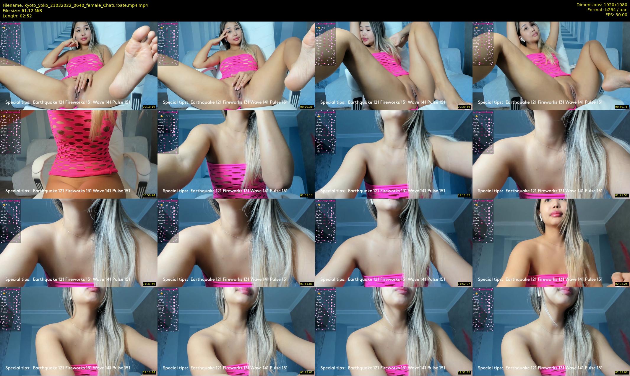 kyoto_yoko — 3 minute Chaturbate female cam show recording, 1080p, Mar 21, 2022