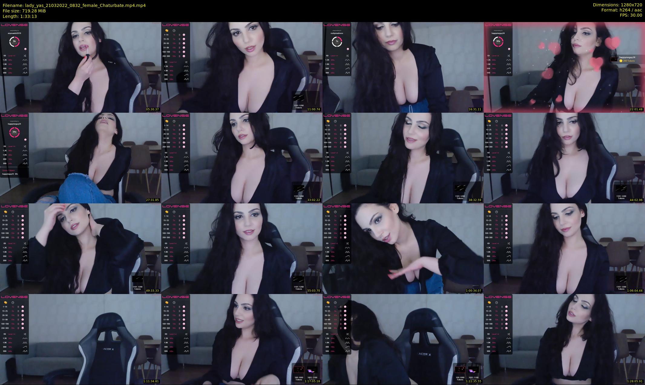 lady_yas — 94 minute Chaturbate female cam show recording, 720p, Mar 21, 2022